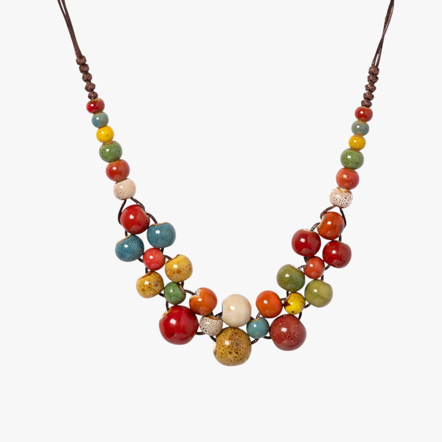 Talia | Collana in ceramica colorata fatta a mano - Unico boho-statement - Multicolore - elegant womens necklaces NECKLACES Necklaces for Women - Concept Palermo