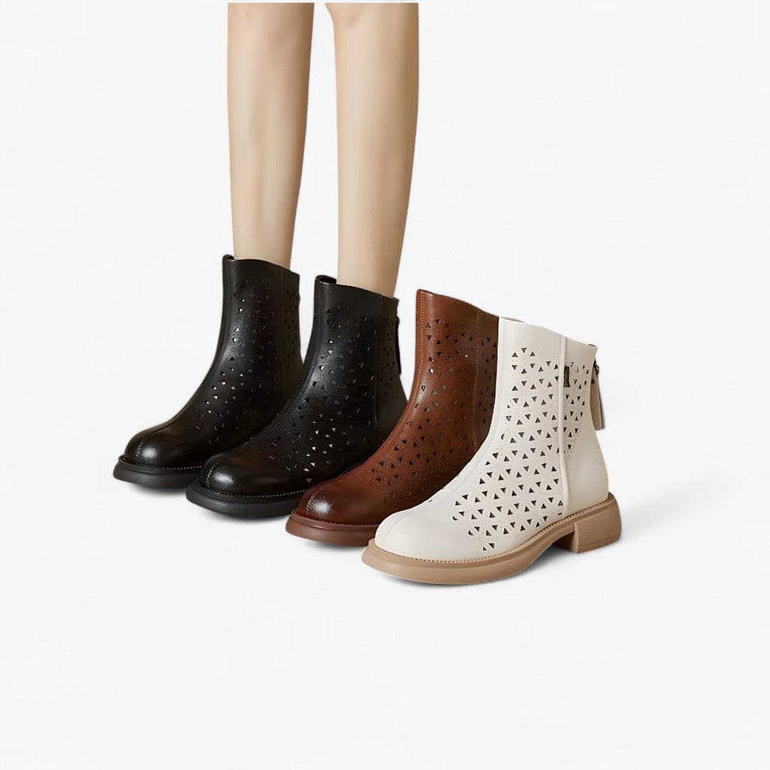 Irene | Stivali estivi con plateau traforati e cerniera posteriore - - shoes summer shoes - Concept Palermo