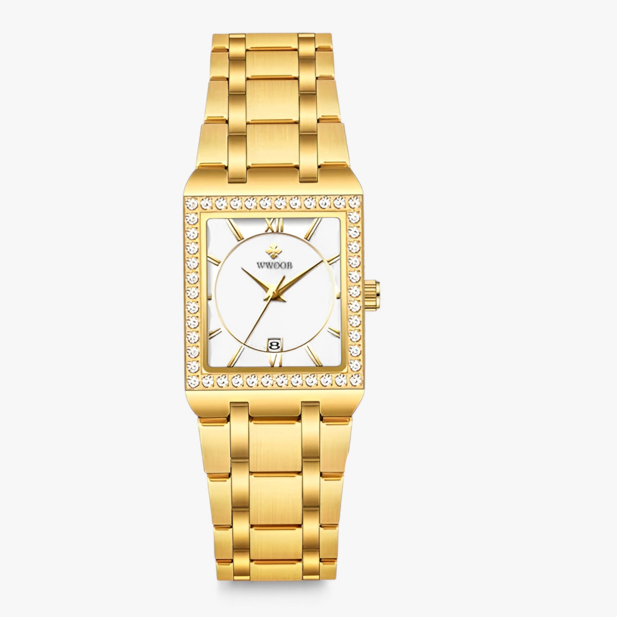 Celeste | Orologio da Donna con Diamanti Quadrati - oro bianco - watch for women women watch - Concept Palermo