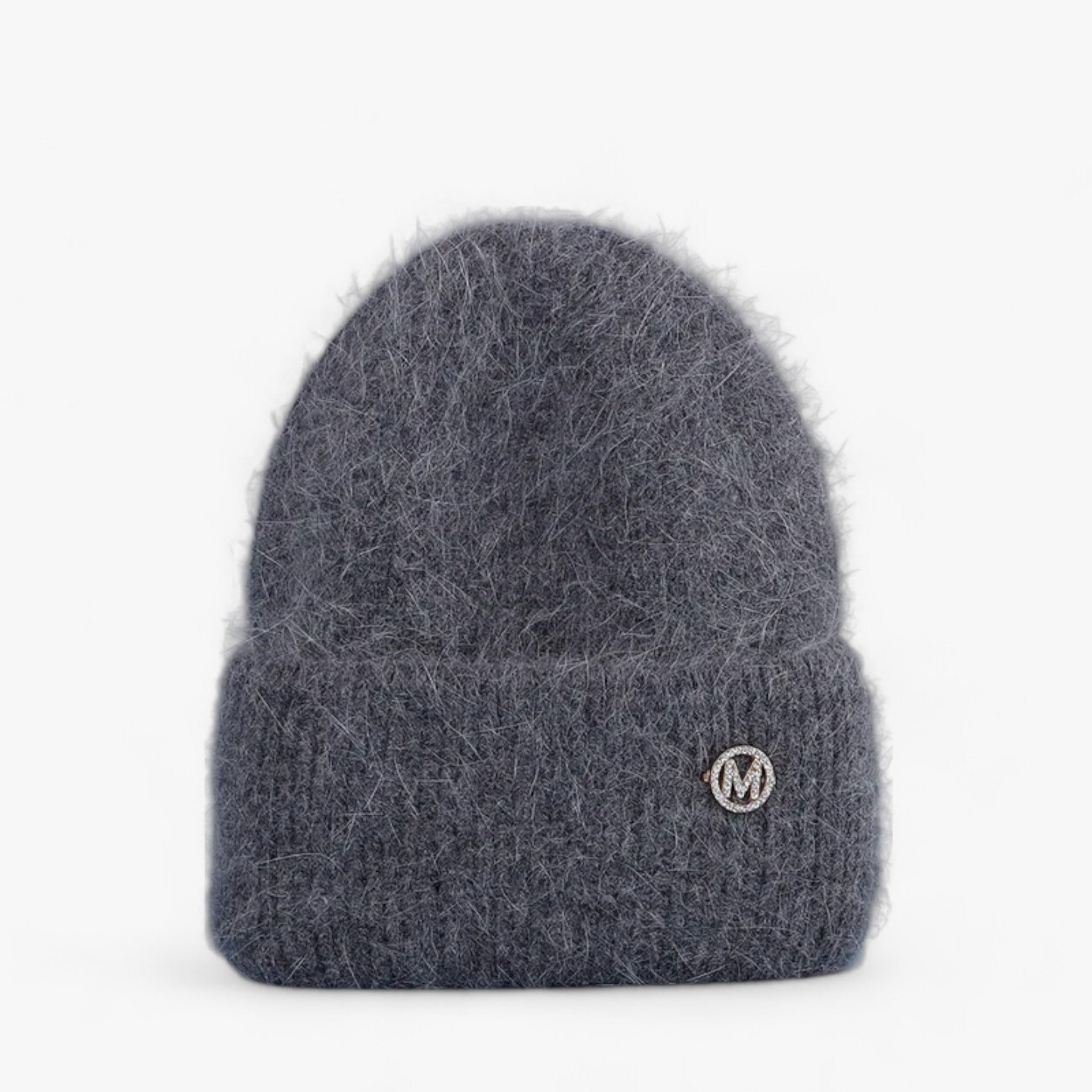 Elle | Cappello invernale: calore lussuoso con vera pelliccia di coniglio - Grigio scuro con M 54cm-60cm - bucket hats hat Sun Hats - Concept Palermo