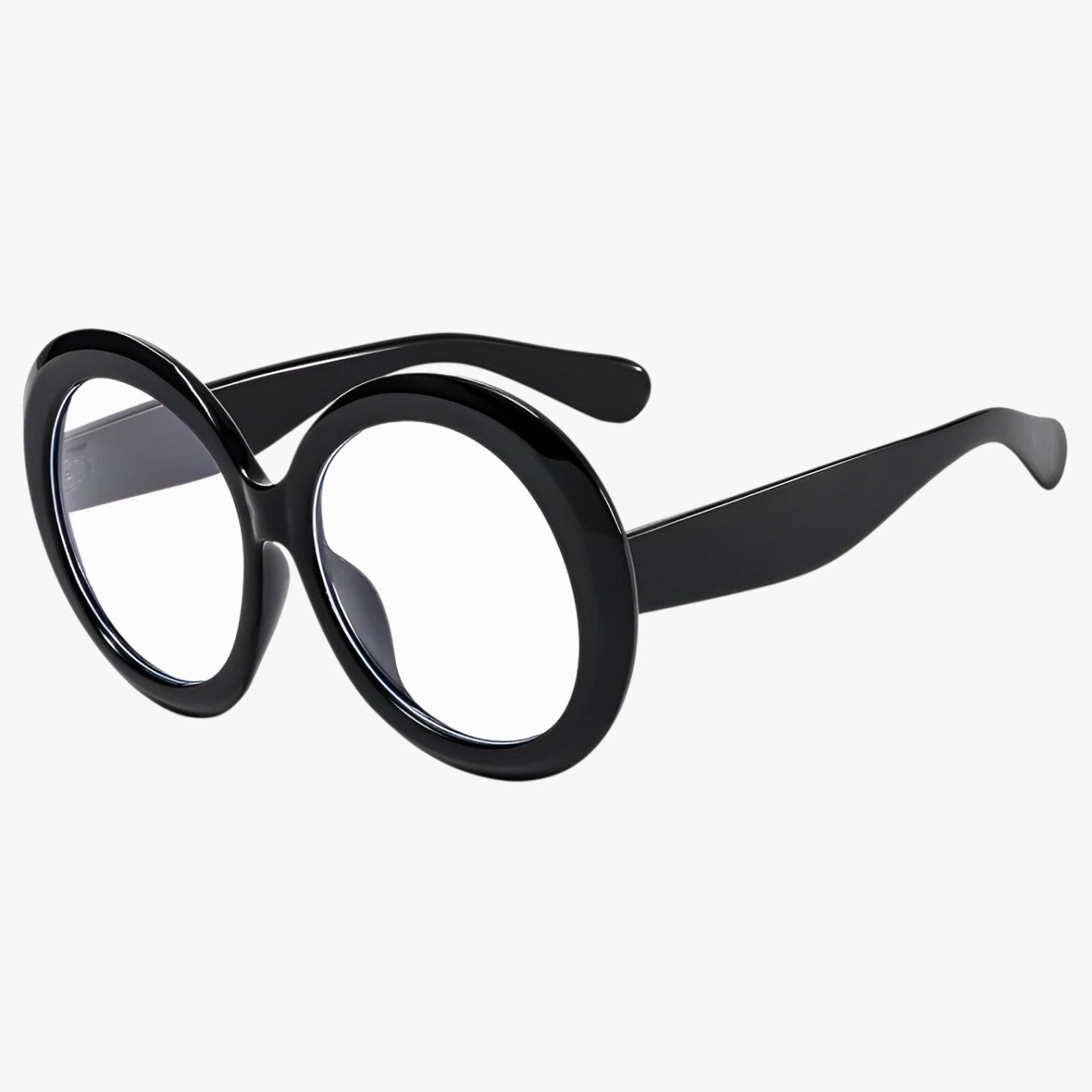 Daphne | Occhiali da sole rotondi oversize di lusso - C6 Nero Trasparente Come nella foto - Fashion Sunglasses Round Sun Glasses sun glasses Sunglasses - Concept Palermo