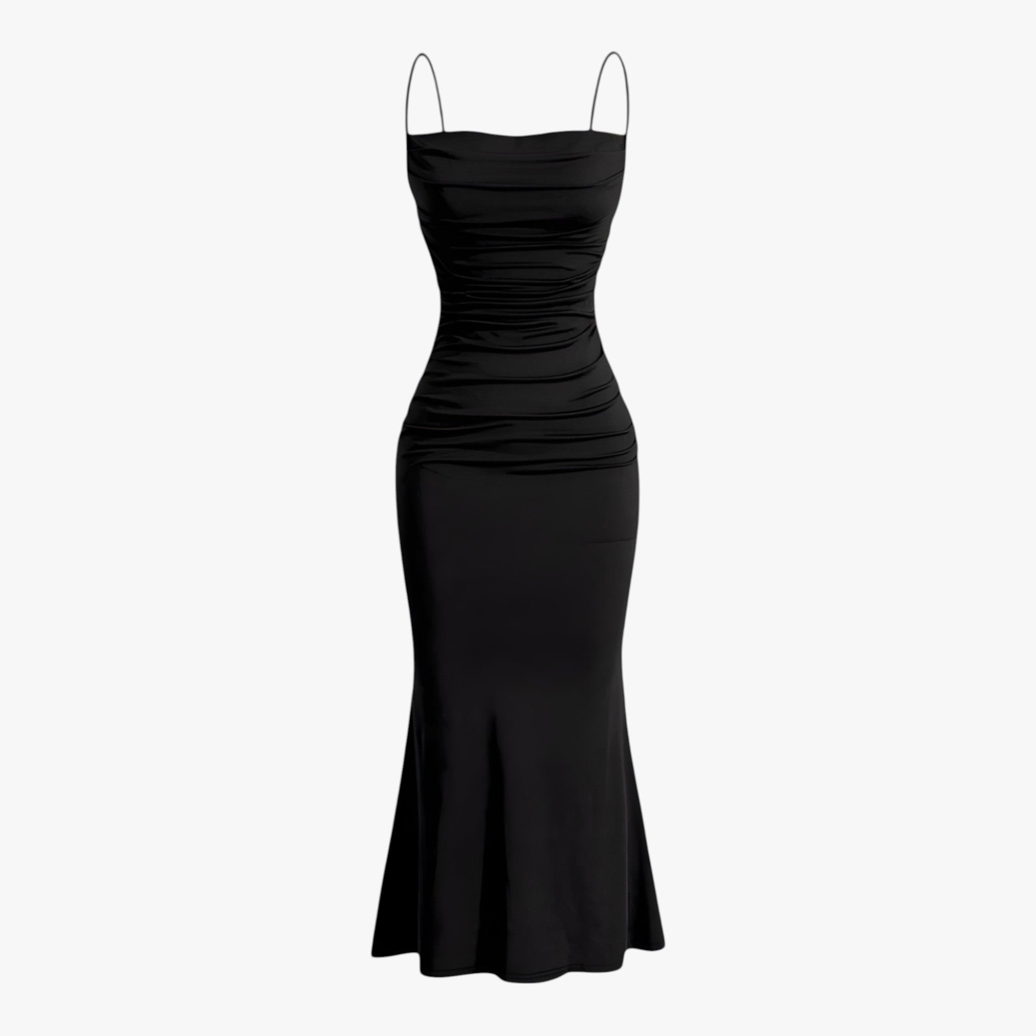 Ophélie | Abito maxi - Seduzione ed eleganza naturale - Nero - - Concept Palermo
