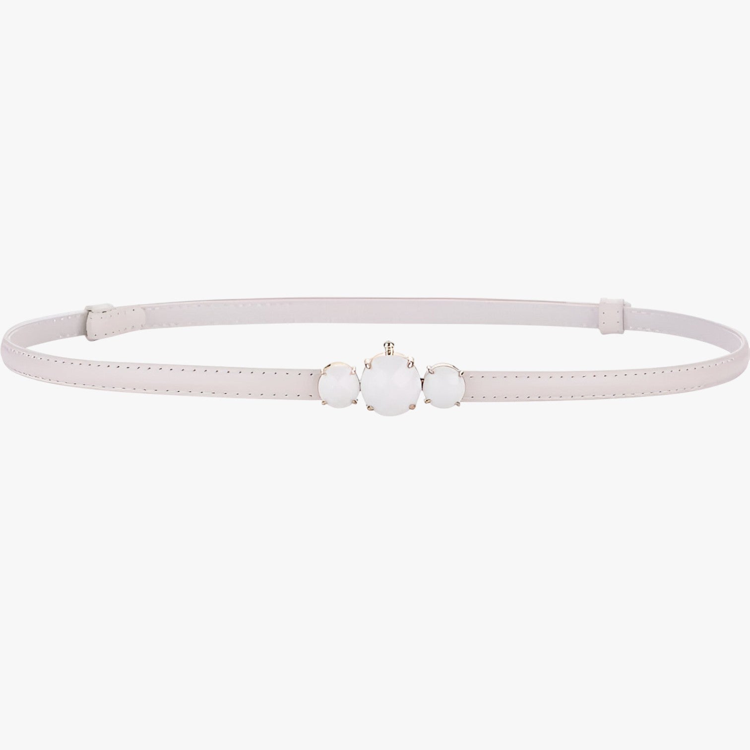 Caesy | Cintura sottile in vera pelle – Eleganza regolabile - bianco 100cm - Belts waist belt for women Womens belt - Concept Palermo