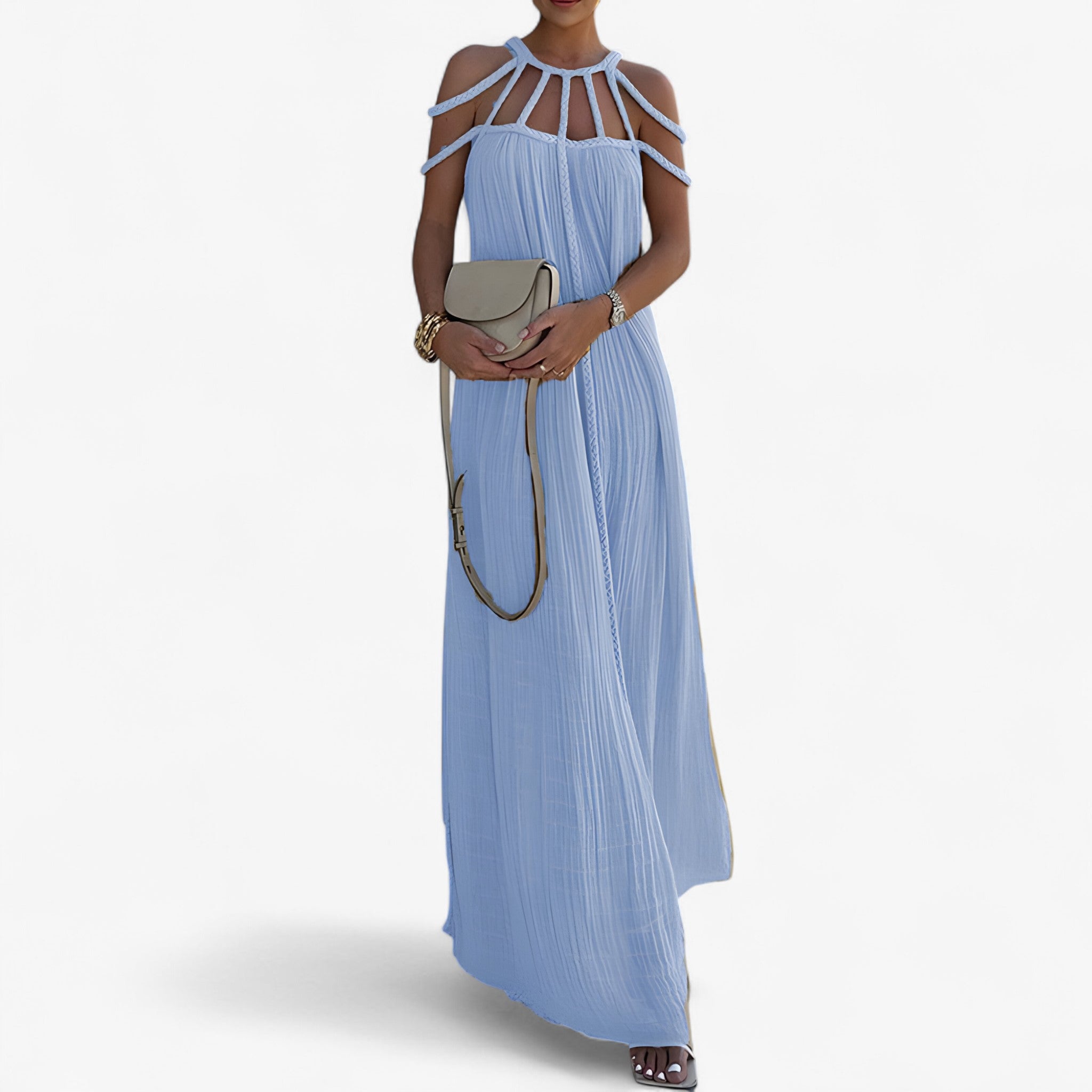 Linette | Abito Lungo - Celeste Taglia unica (34-46) - - Concept Palermo