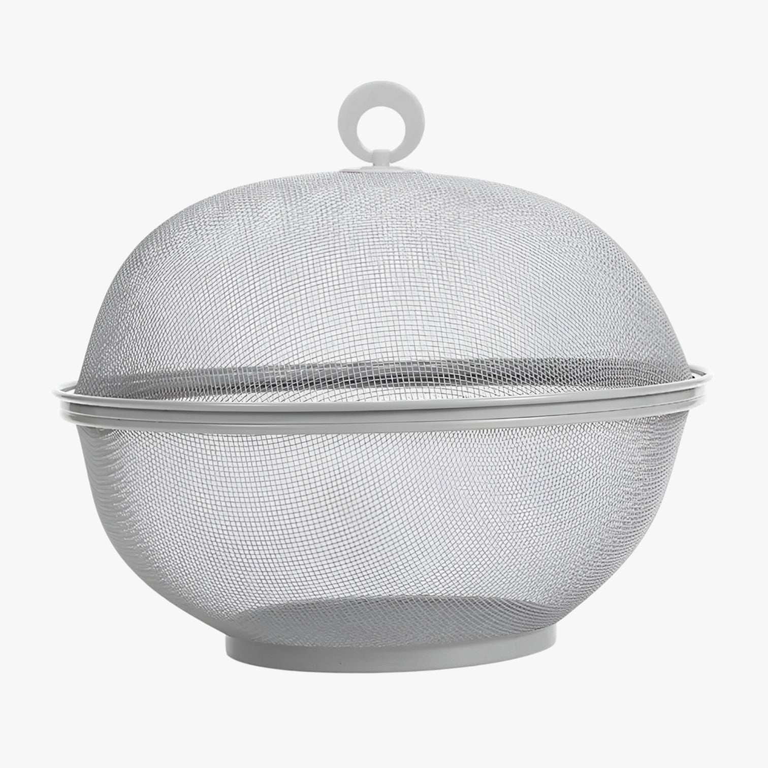 Edith | Vliegvrij & Ruim: Ciotola per frutta in acciaio inox con coperchio e grande capacità - Grigio - Kitchen kitchen accessory kitchen tools - Concept Palermo