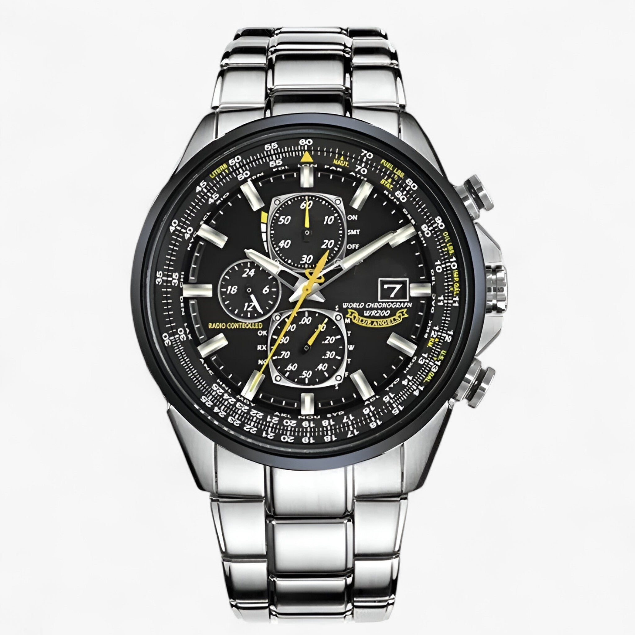 Orologio cronografo MultiSteel - Un vero orologio - 3 pulsanti acciaio-nero - watches WATCHES FOR MEN - Concept Palermo