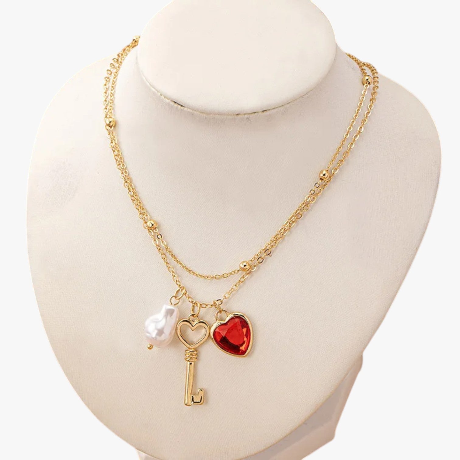 Elsie | Collana cuore con perla elegante - - elegant womens necklaces necklace NECKLACES Necklaces for Women - Concept Palermo