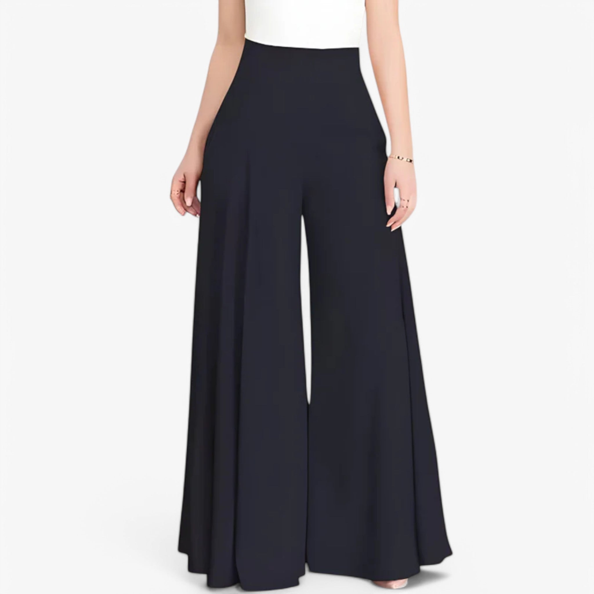 Anna | Pantaloni a gamba larga: eleganti e comodi - Blu - - Concept Palermo