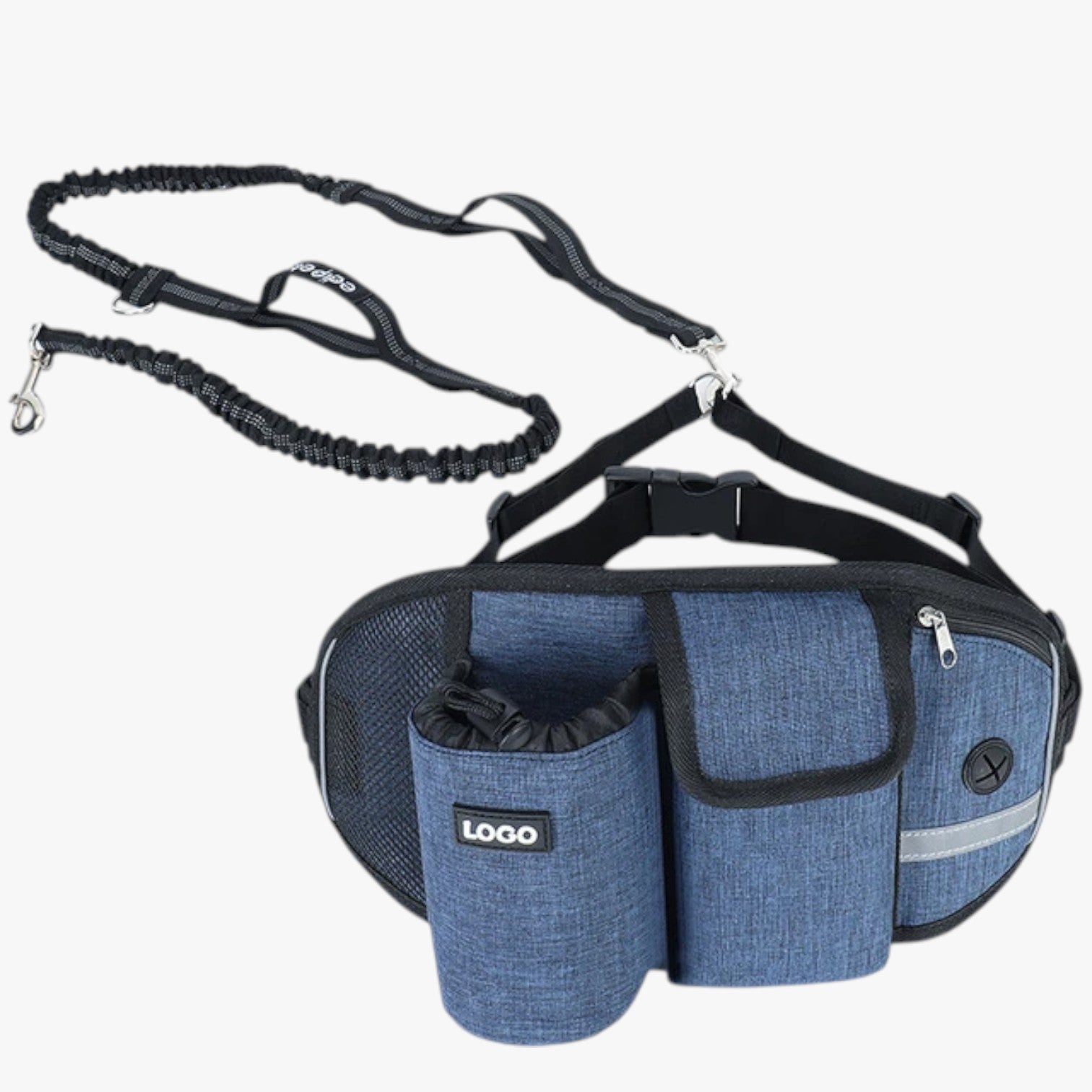 Briella | Marsupio Sportivo con Porta-Premi e Guinzaglio Riflettente - Set Blu Cina - pet pet accessories petproduct Pets - Concept Palermo