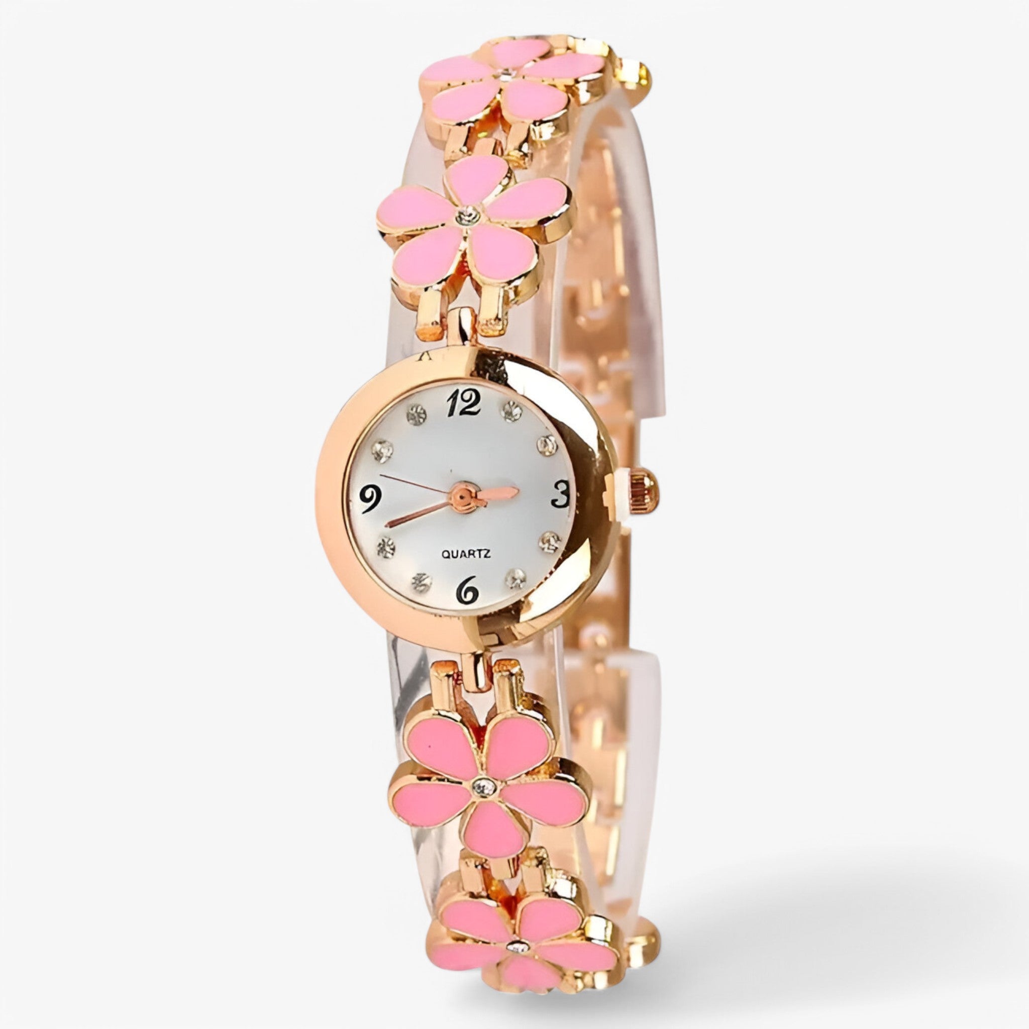 Julitte | Orologio da polso analogico al quarzo con fiori e biscotti per donna - Rosa - female watch watch for women - Concept Palermo