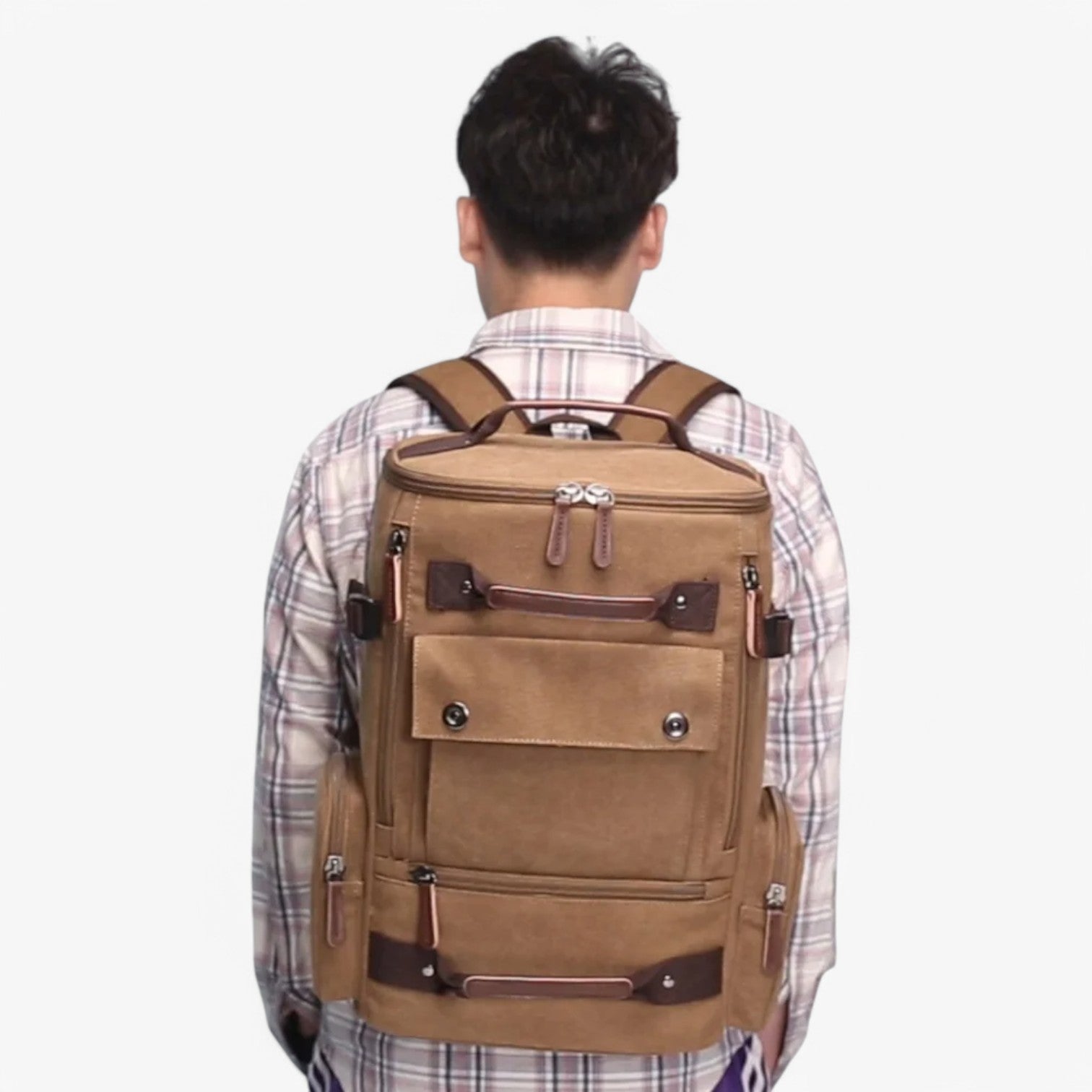Enrique | Ampio Zaino Vintage in Tela con Scomparto per Laptop - - Backpacks bag mens bag - Concept Palermo