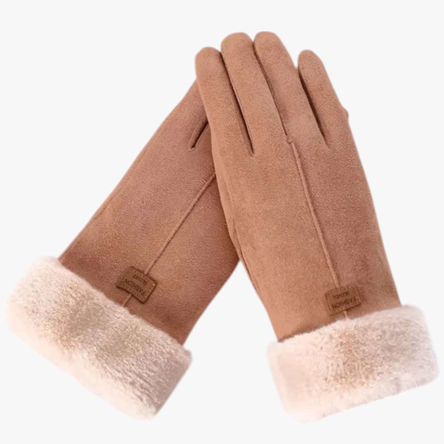 Esther | Guanti Invernali Donna Caldi in Peluche Touchscreen Antivento - Caffè Una Taglia - gloves winter gloves - Concept Palermo
