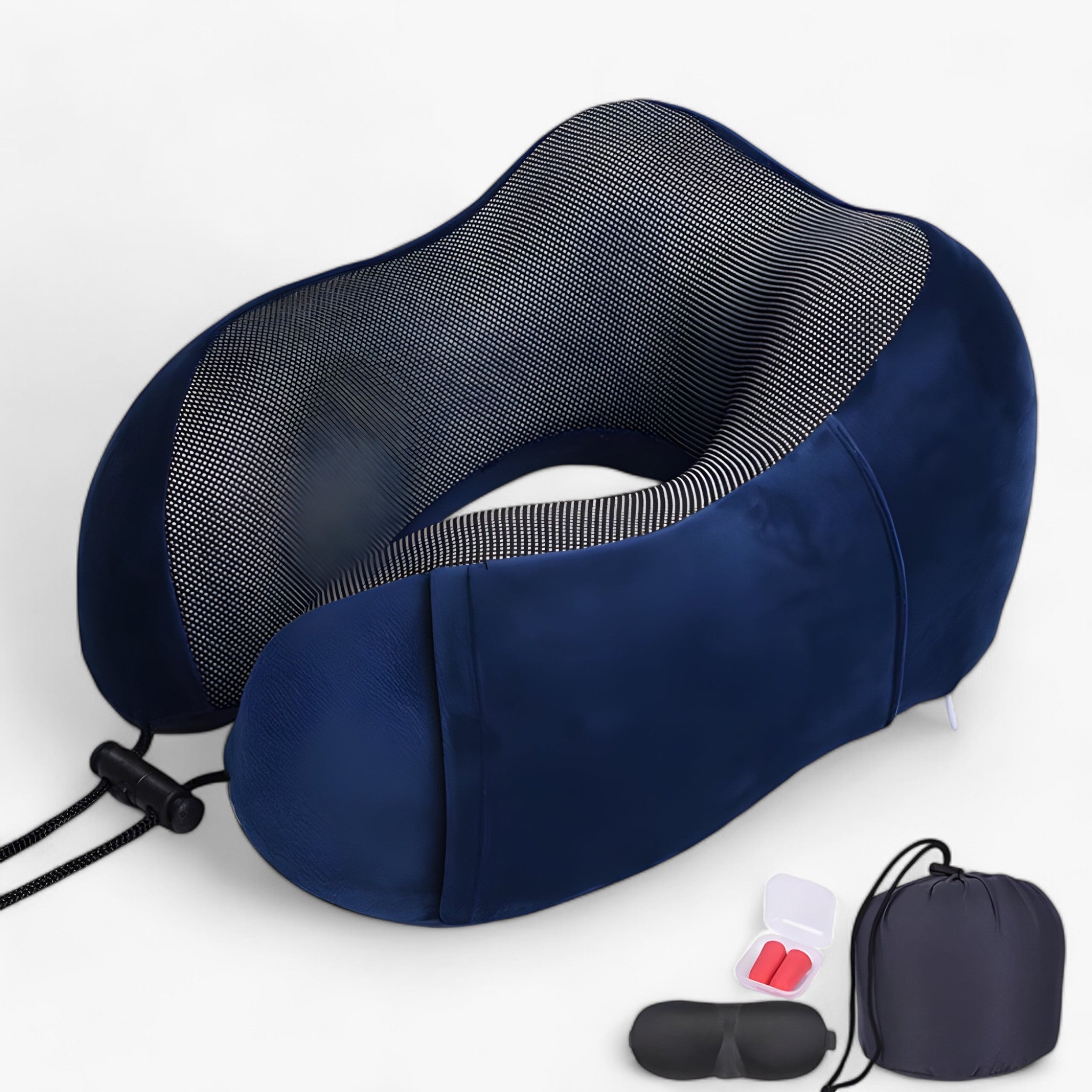 CloudRest | Cuscino da viaggio a U - schiuma di memoria per poggiatesta - Costume blu - Pillow travel pillow - Concept Palermo