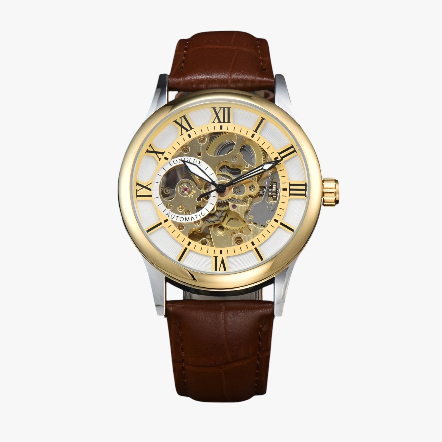 Robert | Elegante orologio impermeabile in pelle - Oro medio bianco - watch watch for men watches WATCHES FOR MEN Wristwatch - Concept Palermo
