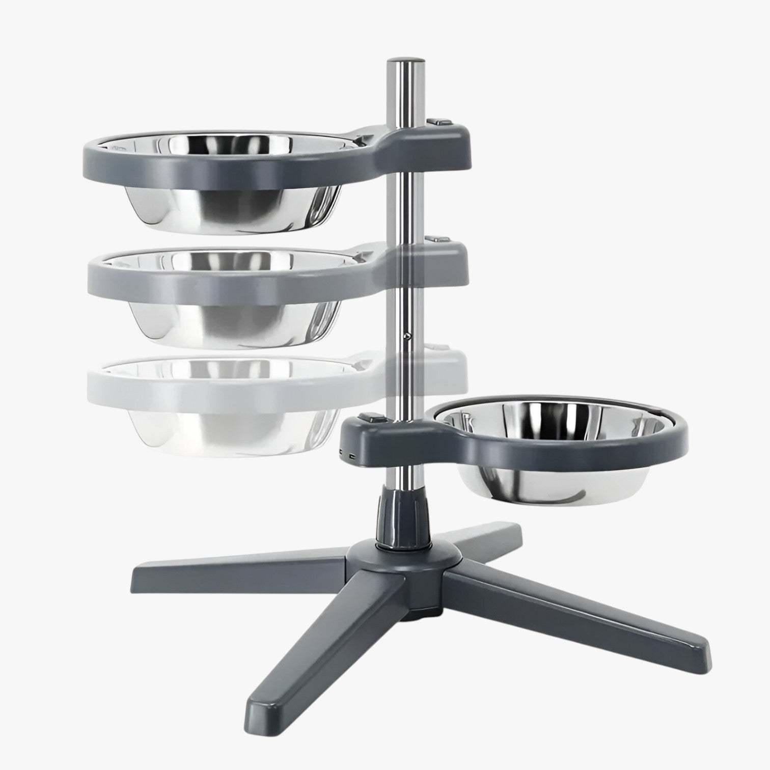 Zircon | Ciotola per Cani Regolabile con Ciotole in Acciaio Inox Ergonomica e Durevole - - animali domestici - Concept Palermo