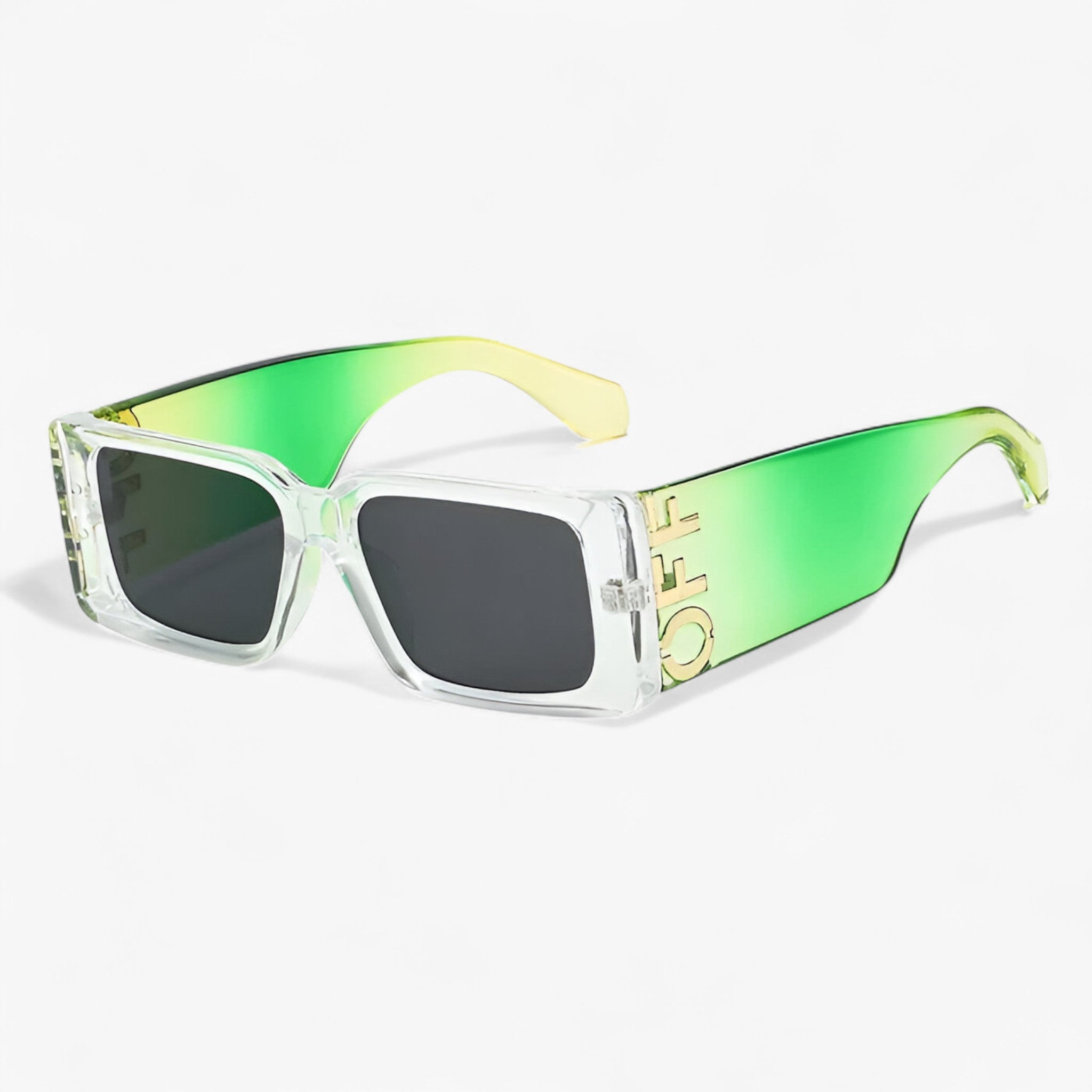 Arielle | Occhiali da sole retrò con montatura quadrata e gambe larghe - Nero Verde NO box - men sunglasses polarized mens sunglasses Polarized man sunglasses Sunglasses sunglasses polarized men - Concept Palermo