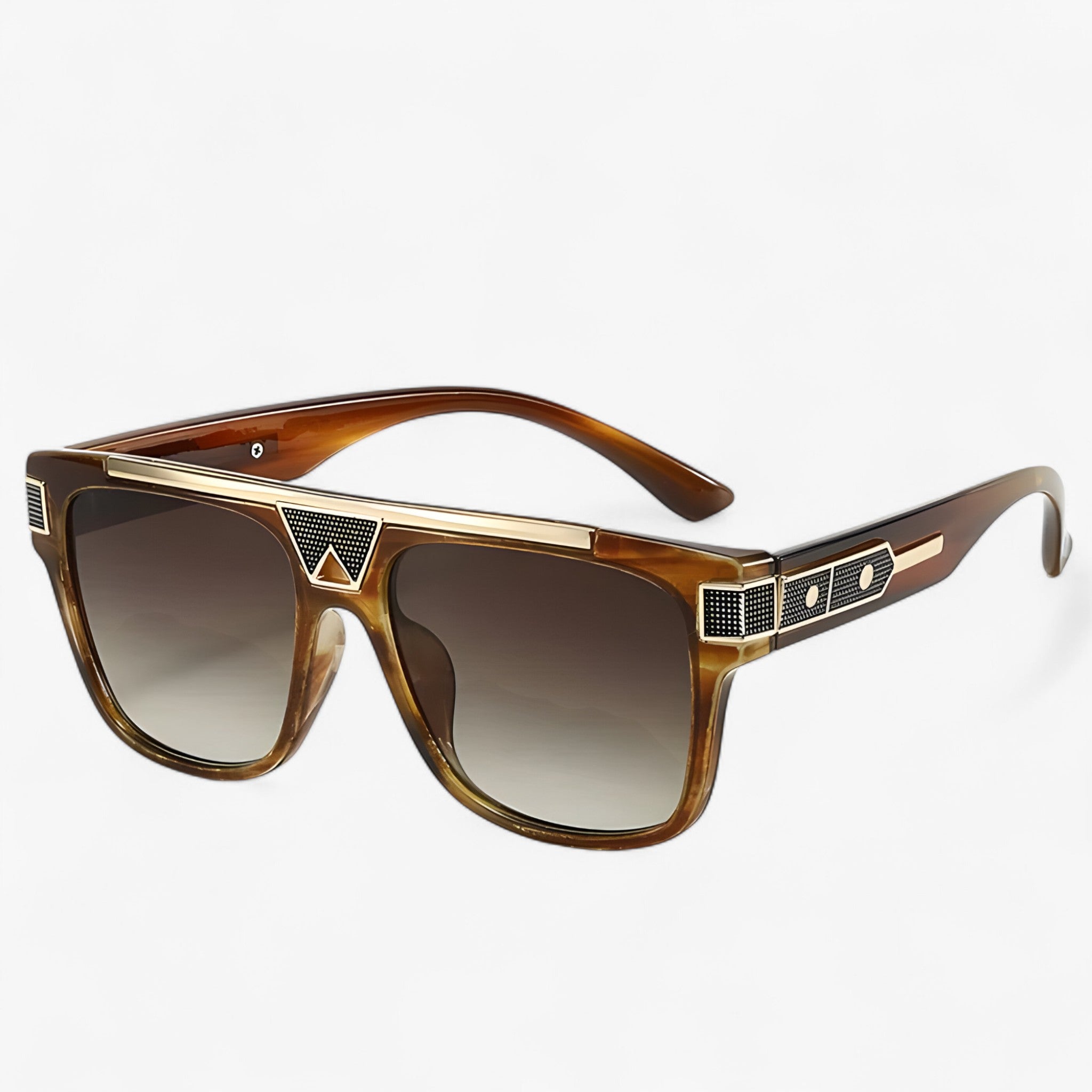 Samuel | Occhiali da sole vintage con montatura pilota - Marrone Marrone Come immagine - Fashion Sunglasses men sunglasses polarized mens sunglasses Polarized man sunglasses polarized sunglasses women Sunglasses sunglasses polarized men - Concept Palermo