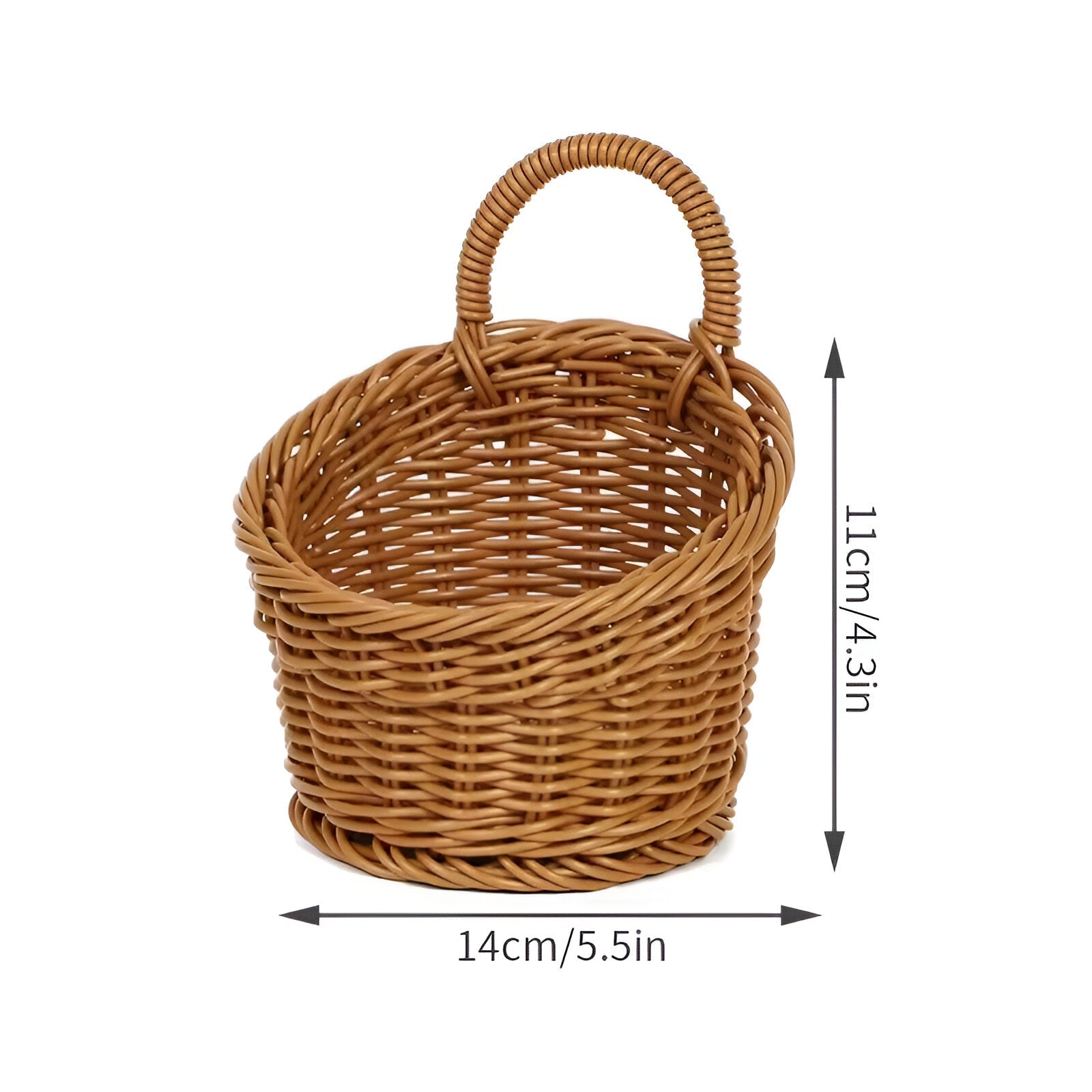 Isla | Cestino da appendere intrecciato - 14cmX11cm - - Concept Palermo