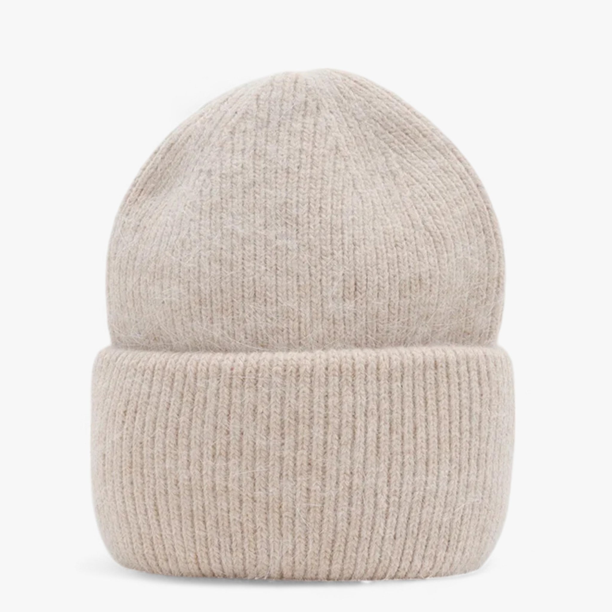 Elle | Cappello invernale: calore lussuoso con vera pelliccia di coniglio - Beige 54cm-60cm - bucket hats hat Sun Hats - Concept Palermo