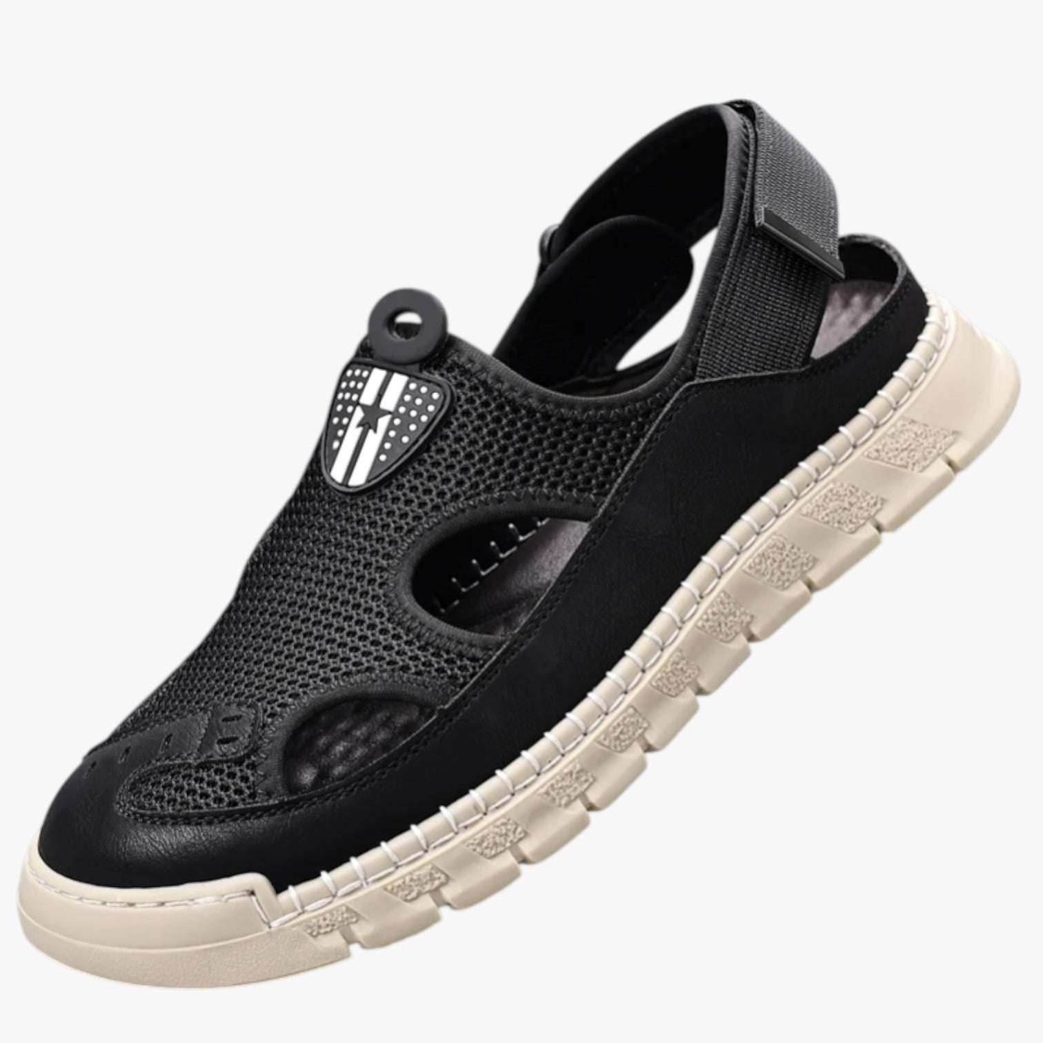 Aaron | Scarpe Estive Uomo Traspiranti, Antiscivolo e Ultra Comode - nero - breathable sandals casual sandals walking sandals - Concept Palermo