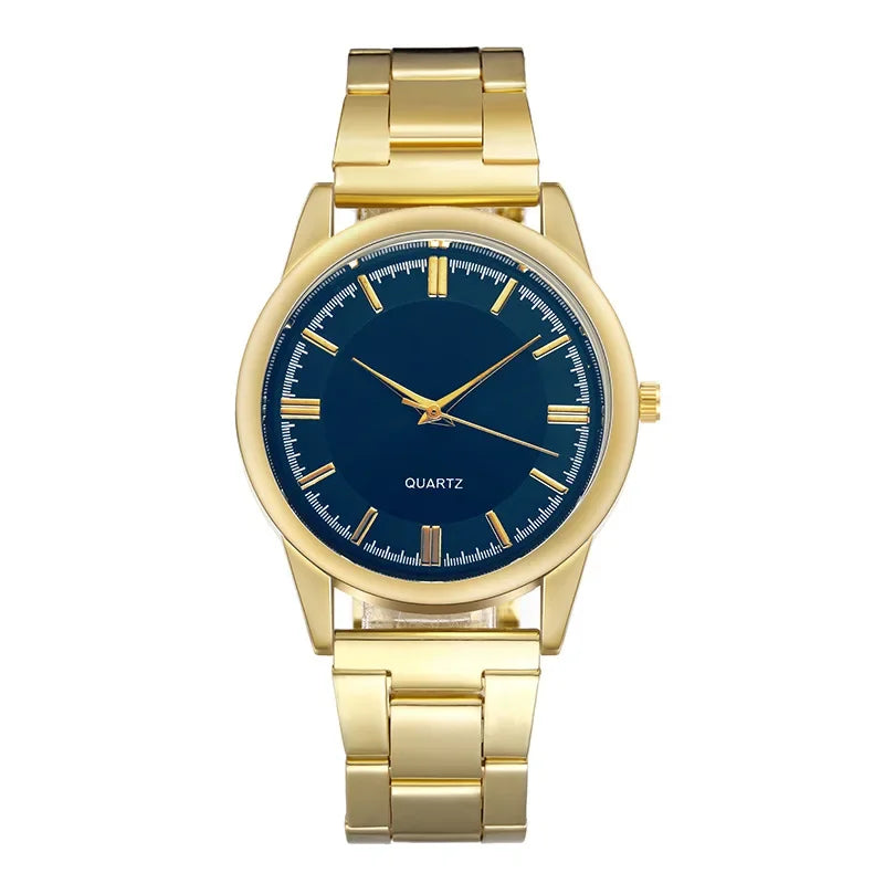 Fritz | Orologio al quarzo classico - Design elegante in acciaio inossidabile - Guld Blå - - Concept Palermo