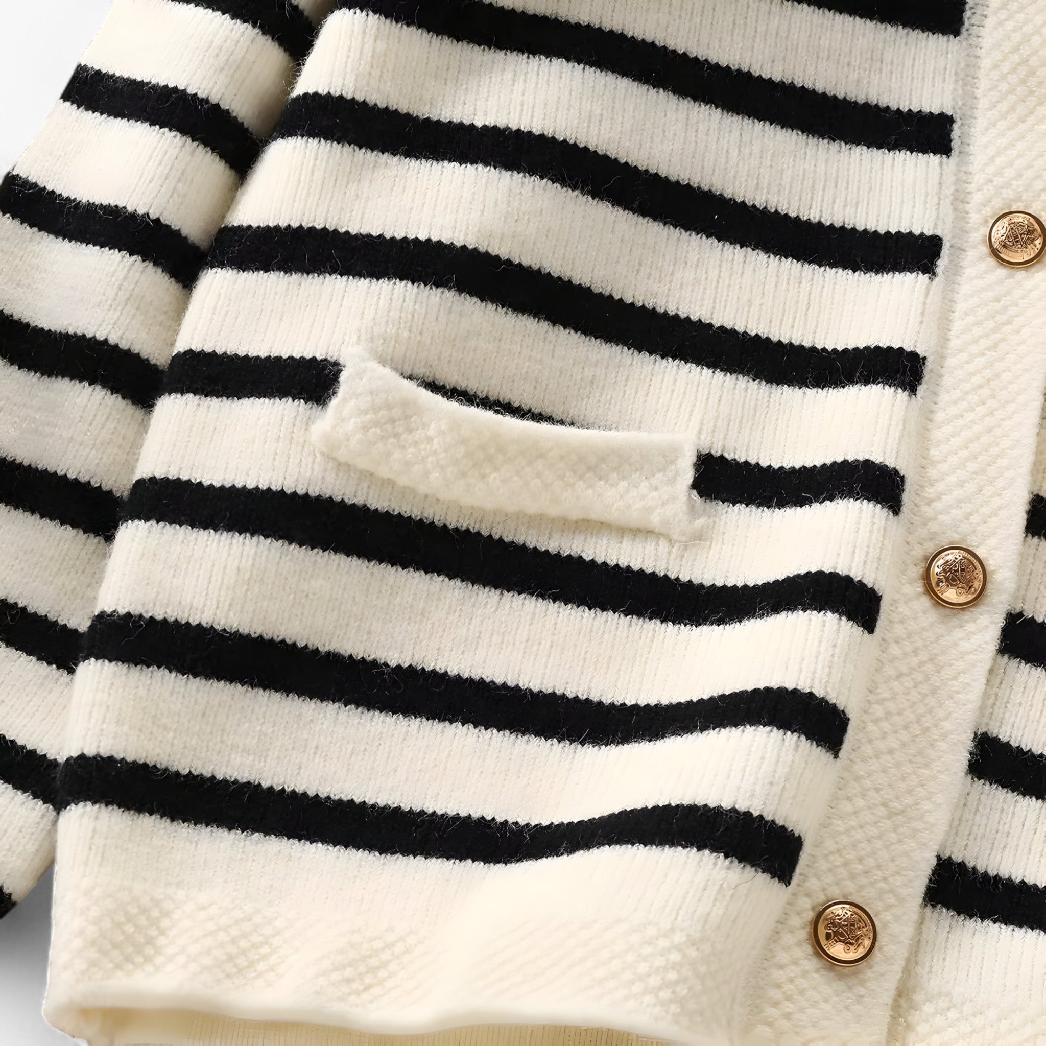 Nyk | Cardigan classico a righe Comfort senza tempo con dettagli chic - - jacket - Concept Palermo