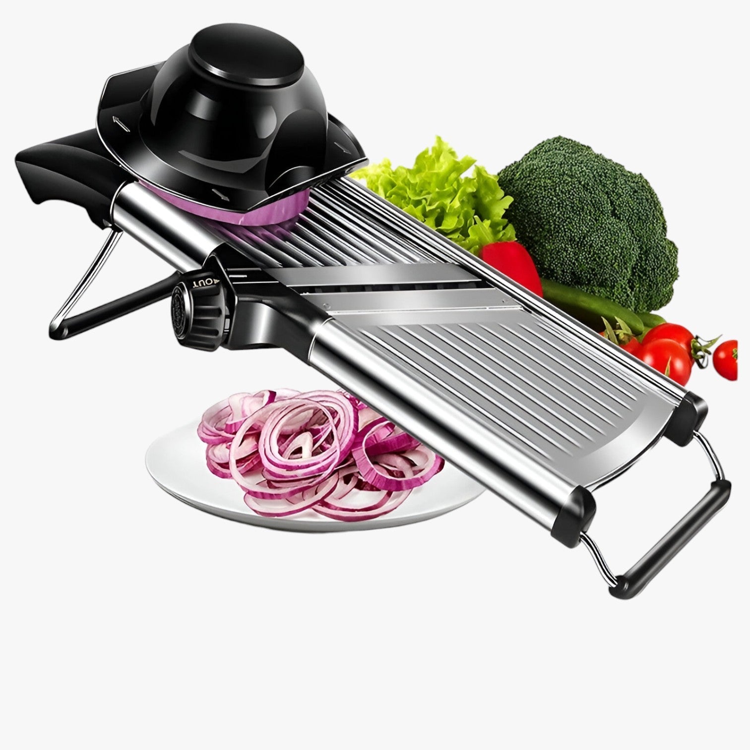 Bastian | Mandolina Regolabile in Acciaio Inossidabile – Affettare Verdure Velocemente e in Sicurezza - - Kitchen kitchen accessory kitchen tools - Concept Palermo