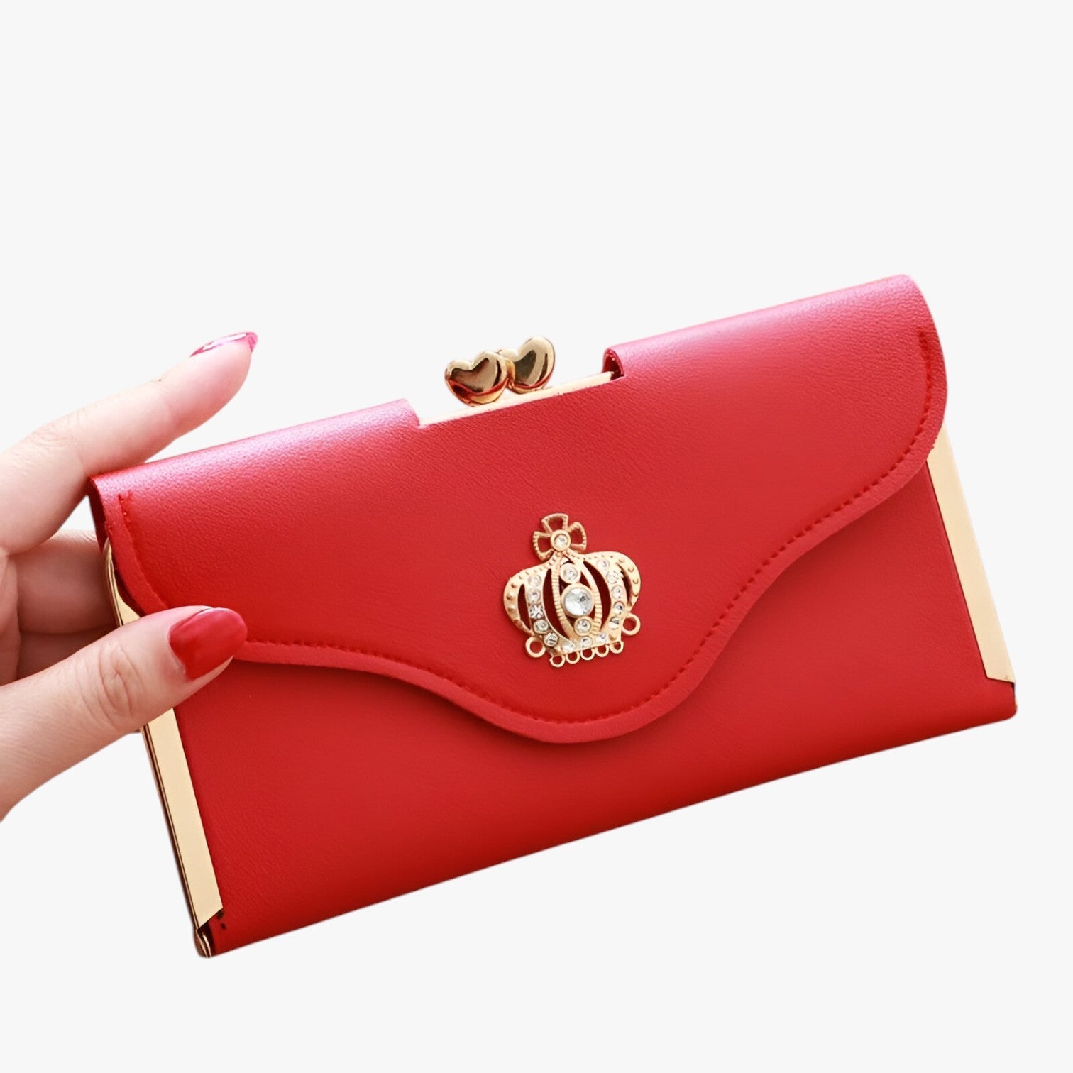 Sheryl | Portafoglio da donna Luxe - Design elegante, ampia suddivisione - Rosso - wallet womens wallet - Concept Palermo