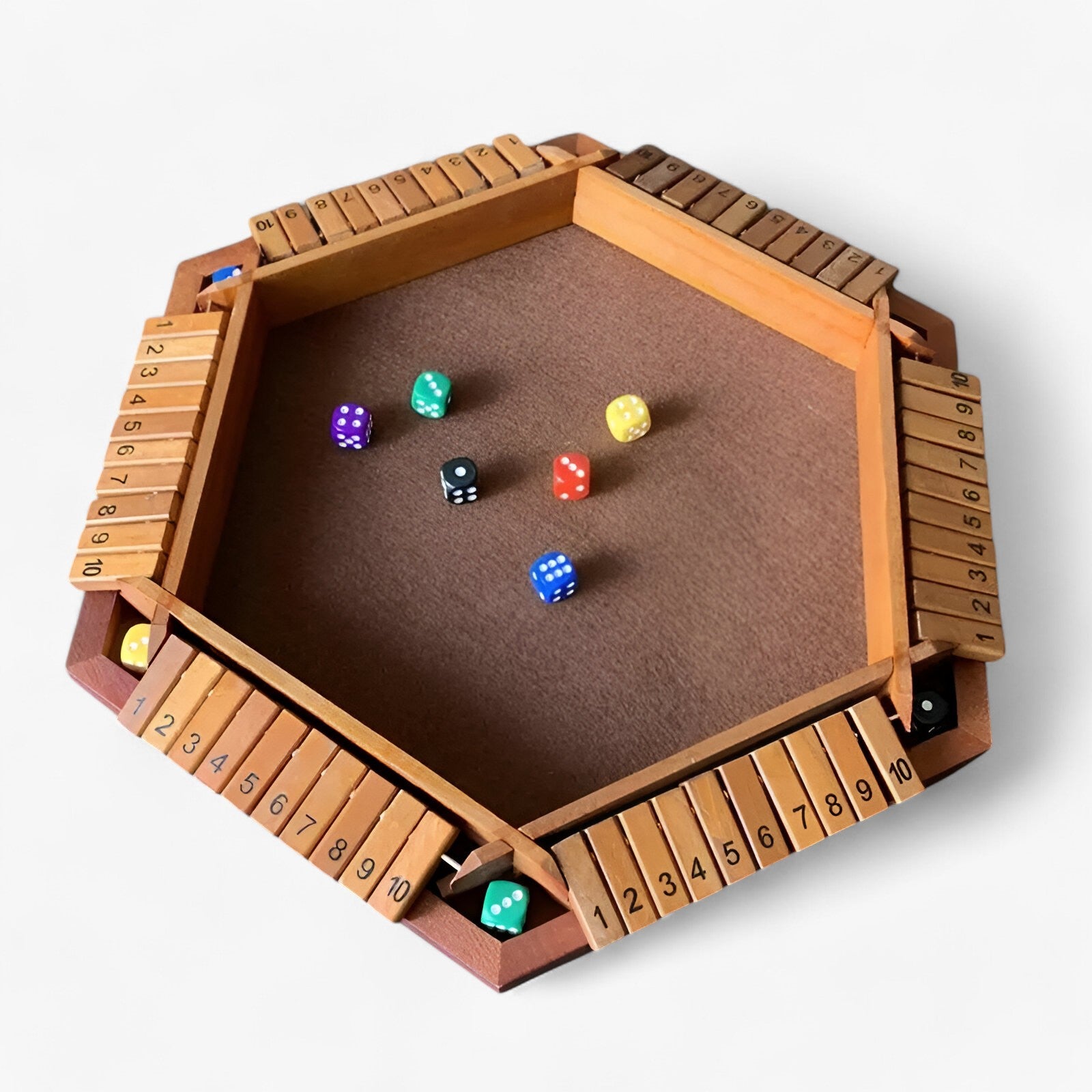 Gioco Strategico Divertente | Shut The Box - Marrone - board game kids toys toys & gifts - Concept Palermo