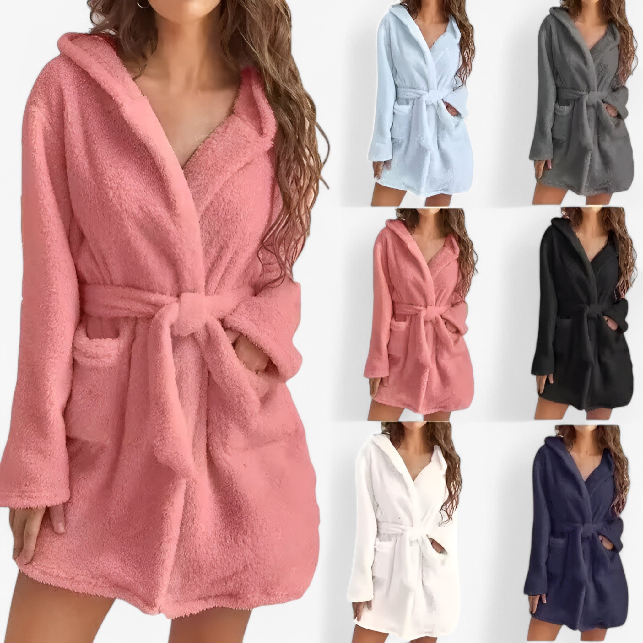 Freja | Accappatoio con Cappuccio Caldo e Morbido - - Bathrobes - Concept Palermo