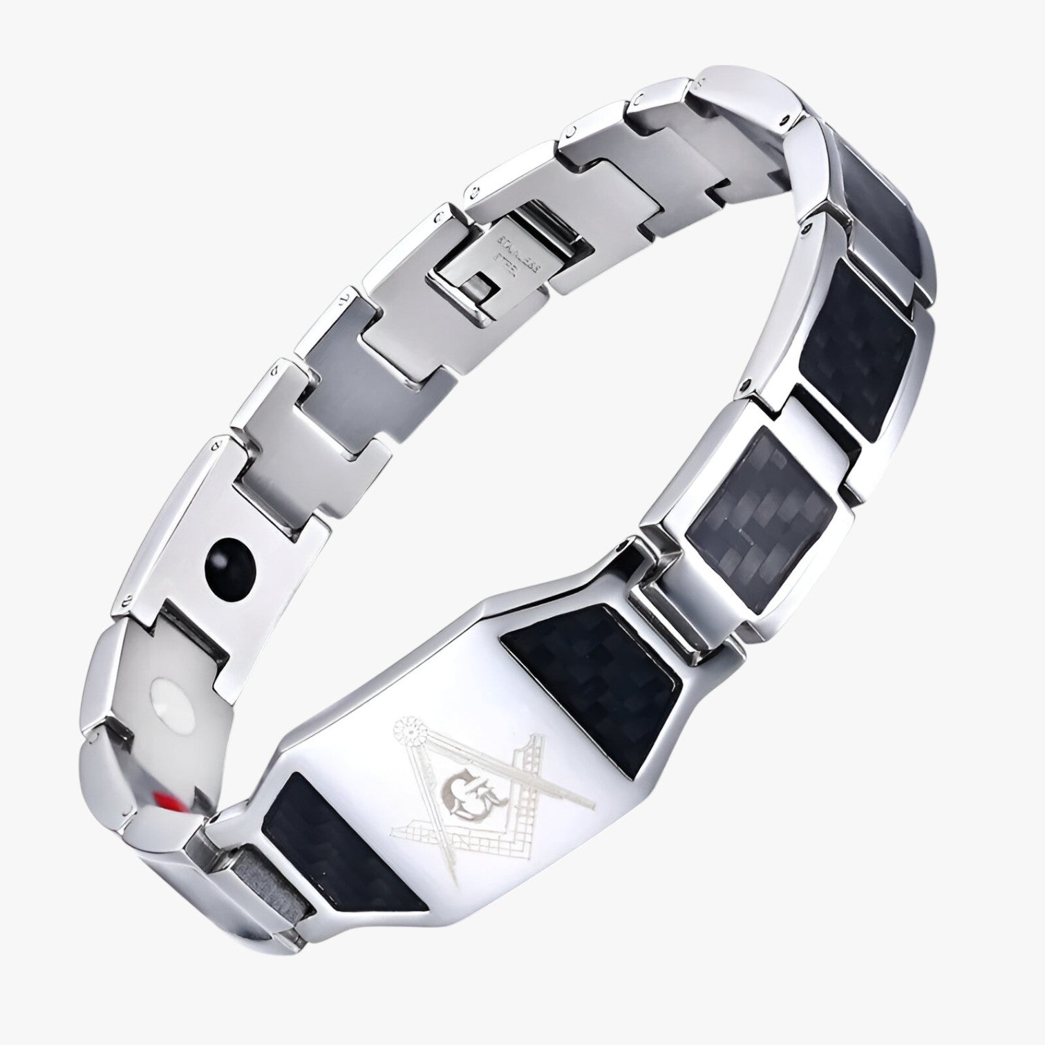 Javi | Energia & Stile – La potenza dell'equilibrio magnetico per il tuo polso - argento 21.5cm - BRACELET mens accessory mens bracelet - Concept Palermo