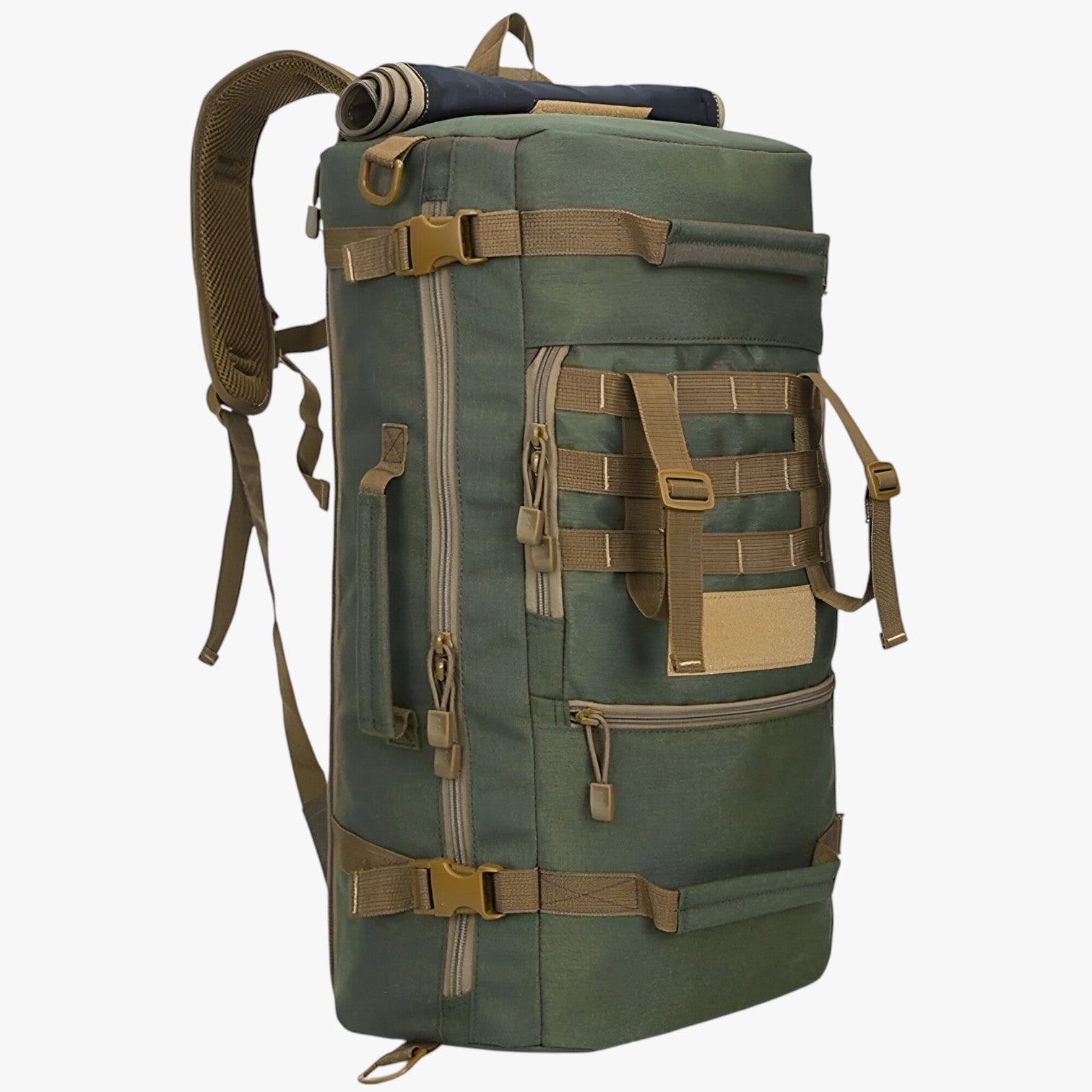 Bernardo | Ampio zaino da trekking da 50L per campeggio, escursionismo e alpinismo - Verde militare - Backpacks bag mens bag - Concept Palermo