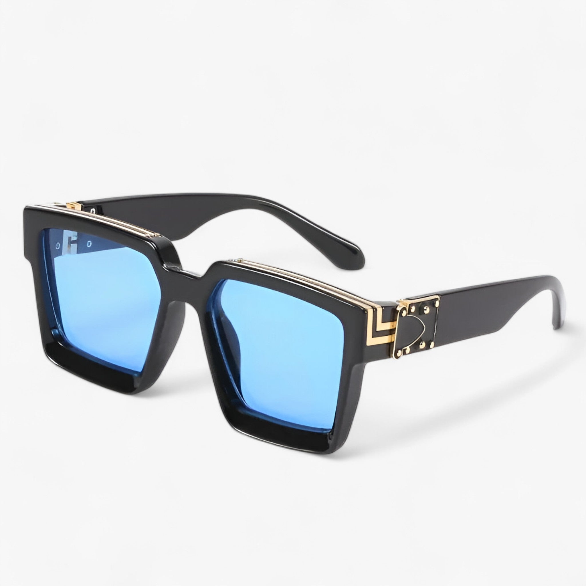 Manuel | Occhiali da sole a specchio quadrati retrò da uomo - Nero Blu - Fashion Sunglasses men sunglasses polarized Polarized man sunglasses Sunglasses sunglasses polarized men - Concept Palermo