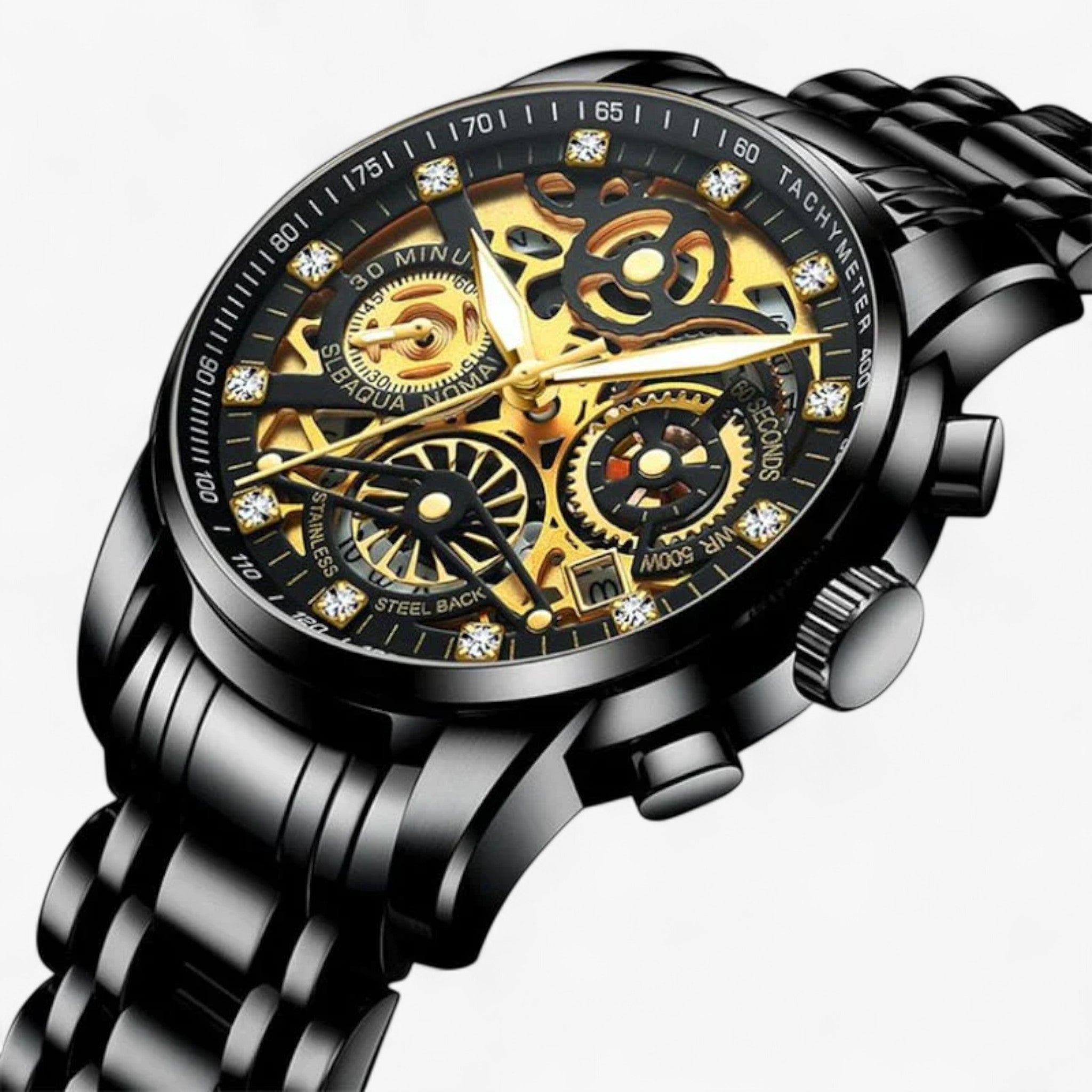 Orologio Skeleton | Orologio da uomo - Nero - Watches - Concept Palermo