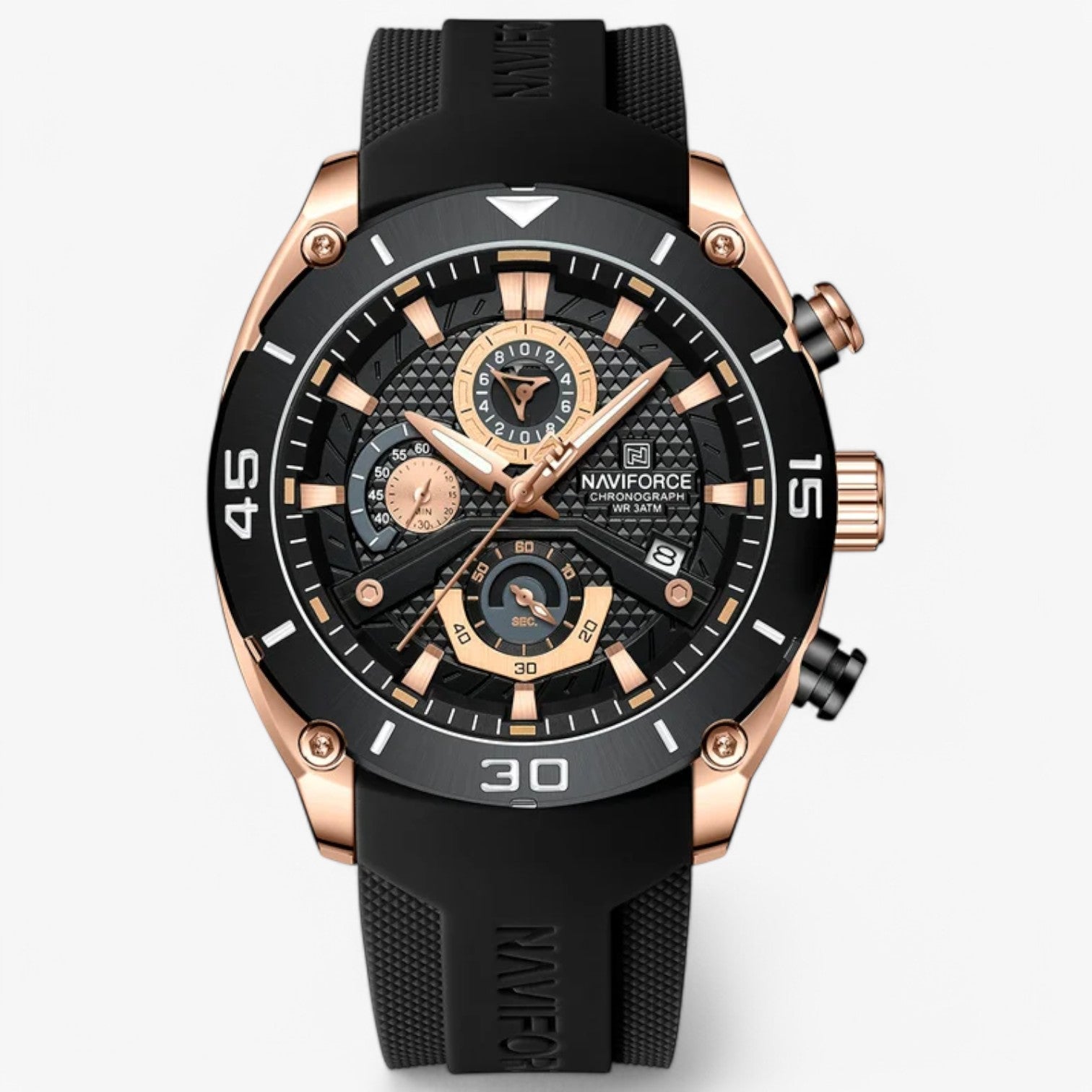 Rene | Tattico e Resistente – Orologio sportivo impermeabile per ogni avventuriero - Rosa Nero - mens accessory watch watch for men - Concept Palermo