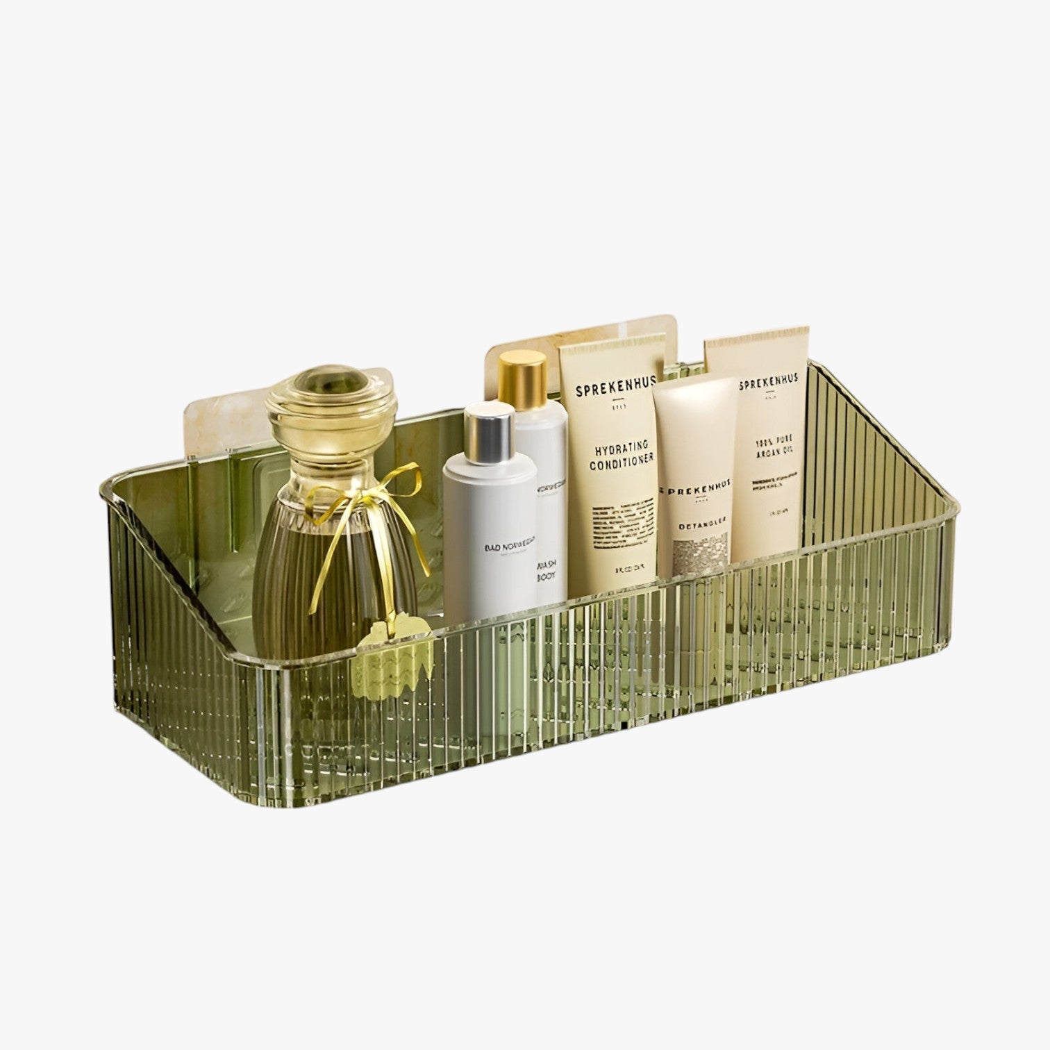 Aileen | Contenitore angolare salvaspazio – resistente senza forare - Verde - bathroom - Concept Palermo