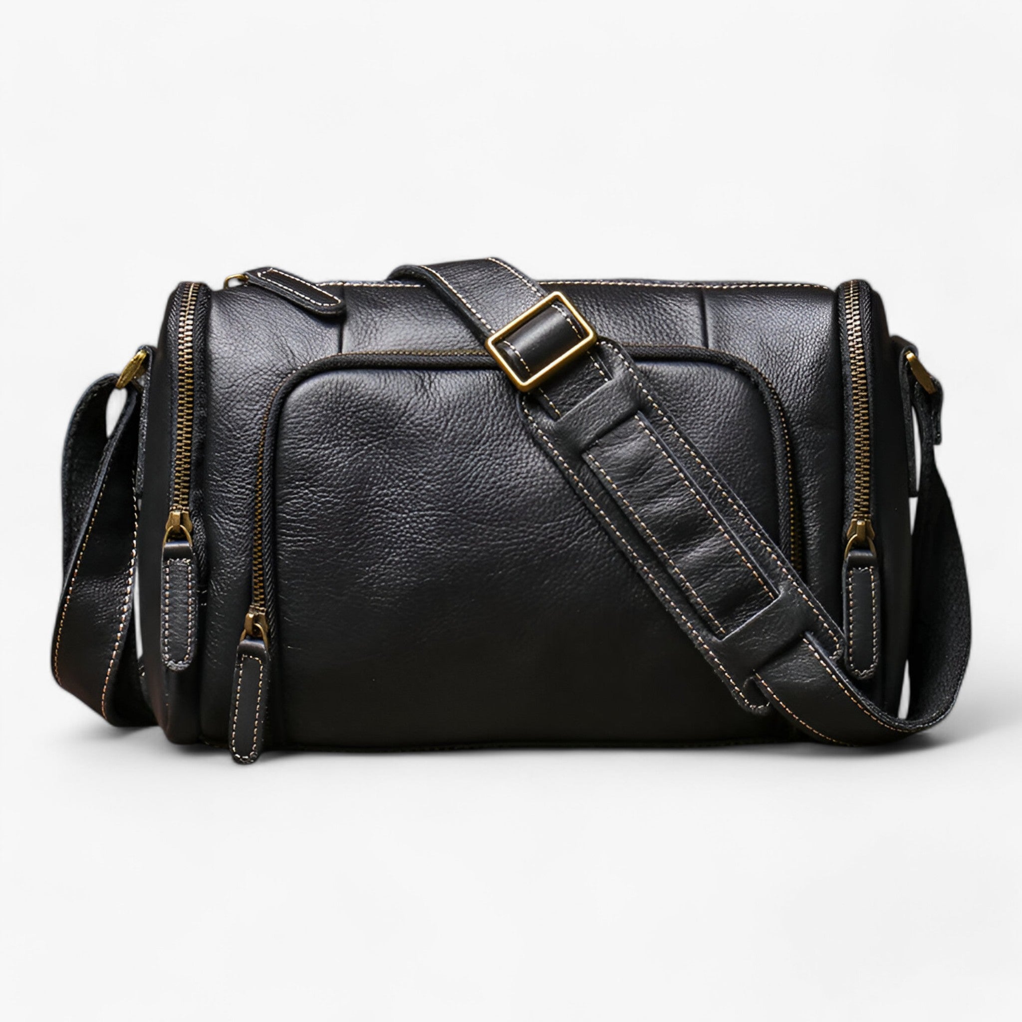 Benjamin | Borsa a spalla vintage - Elegante e multifunzionale - Nero - - Concept Palermo