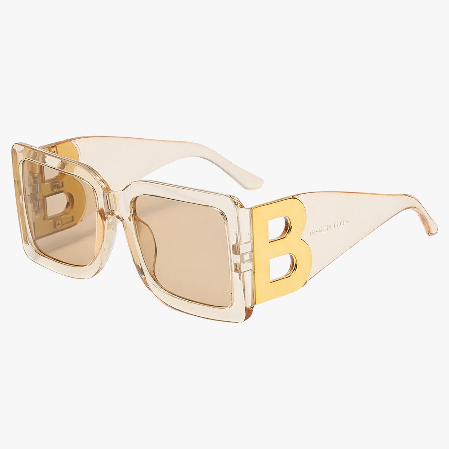 Veda | Audace e stiloso - Occhiali da sole oversized con protezione UV400 - Champagne Tè Come Immagine - Fashion Sunglasses polarized sunglasses women Sunglasses - Concept Palermo