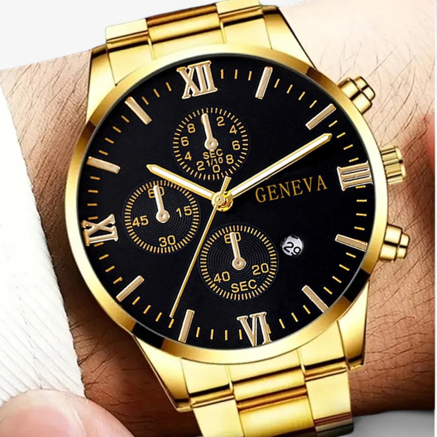 Moritz | Set di orologi romani dorati – Elegante e completo - - mens accessory watch watch for men - Concept Palermo