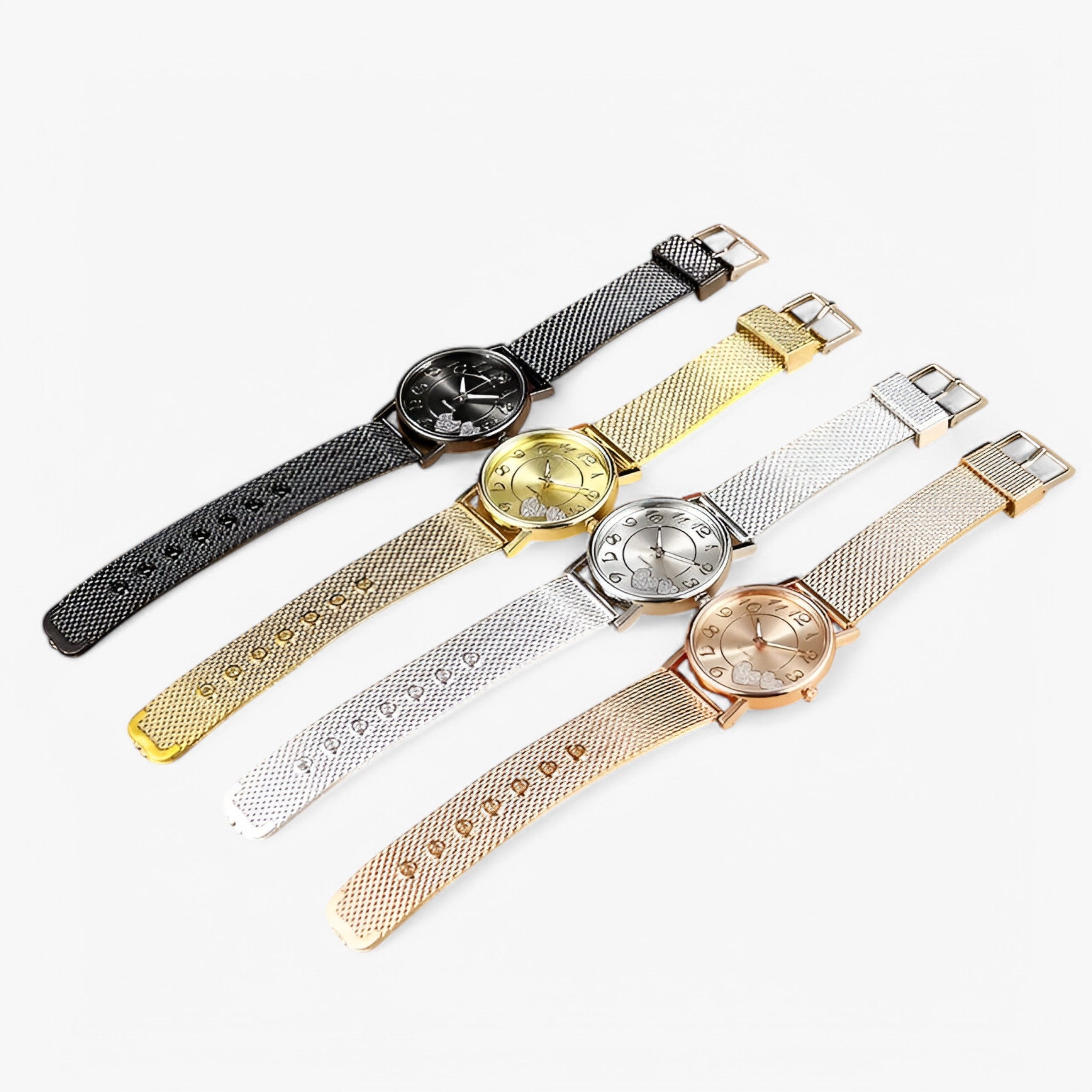 Karina | Orologio Elegante in Oro Rosa con Quadrante a Cuore - - female watch watch for women - Concept Palermo