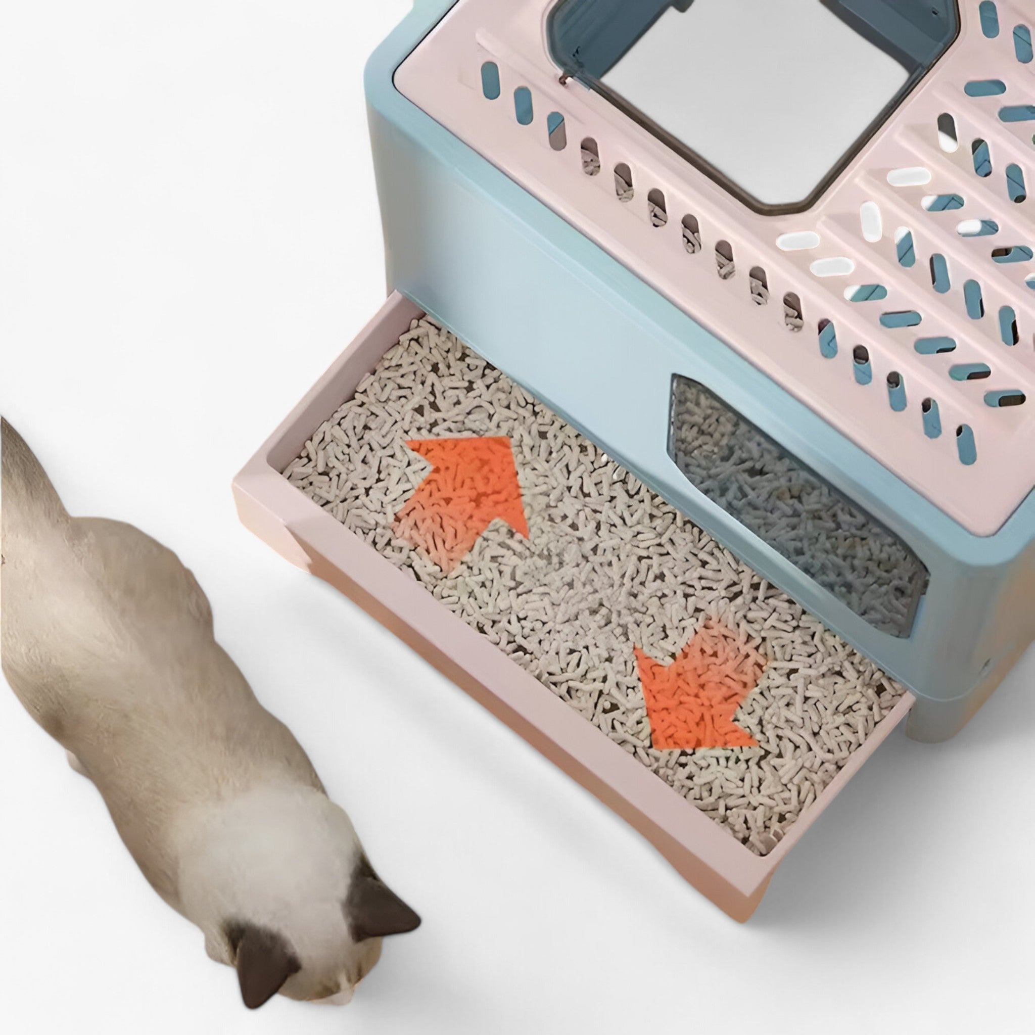 Milo | Lettiera Pieghevole per Gatti – Elegante, Spaziosa e Senza Odore - - - Concept Palermo