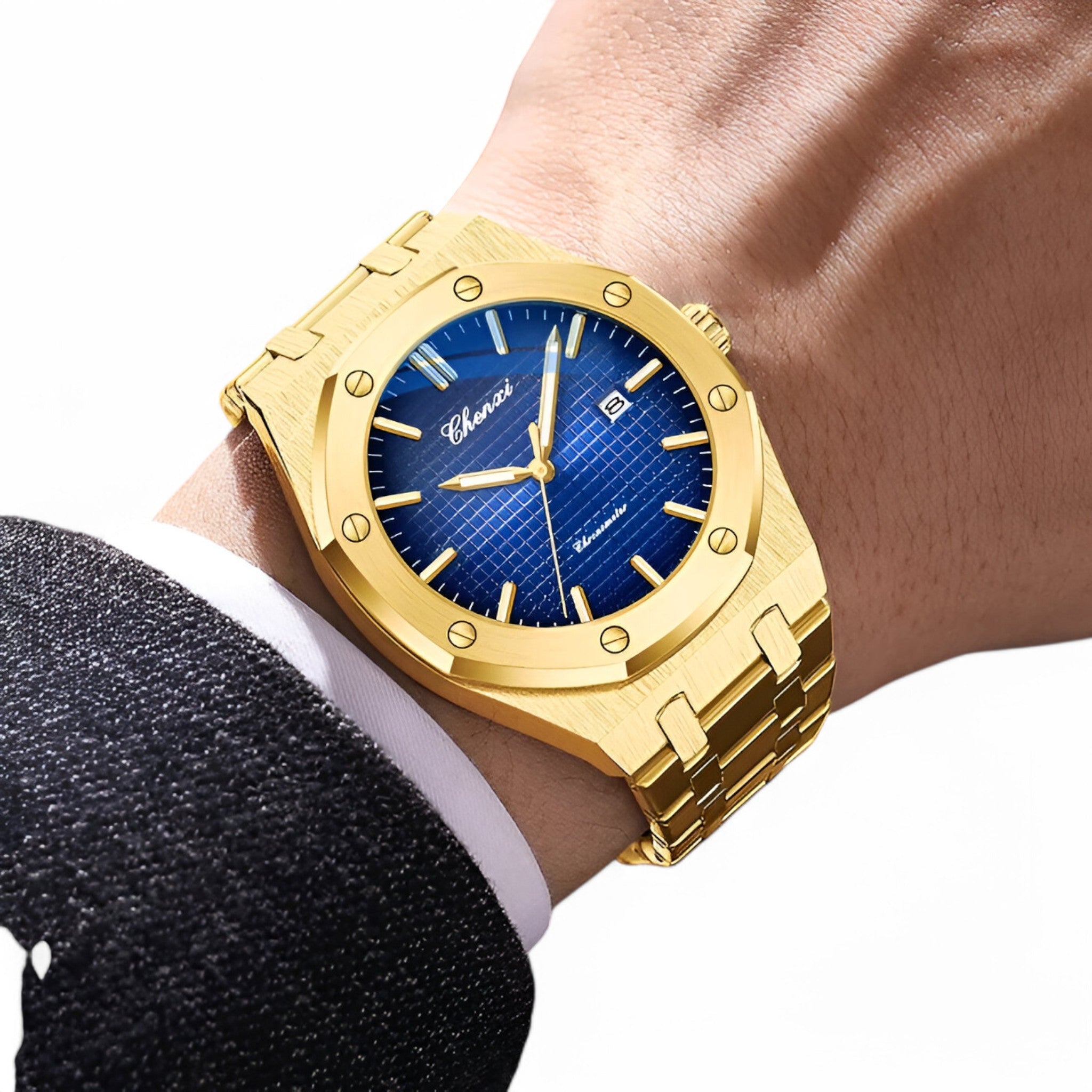 Caleb | Elegante Orologio al Quarzo Dorato - - - Concept Palermo