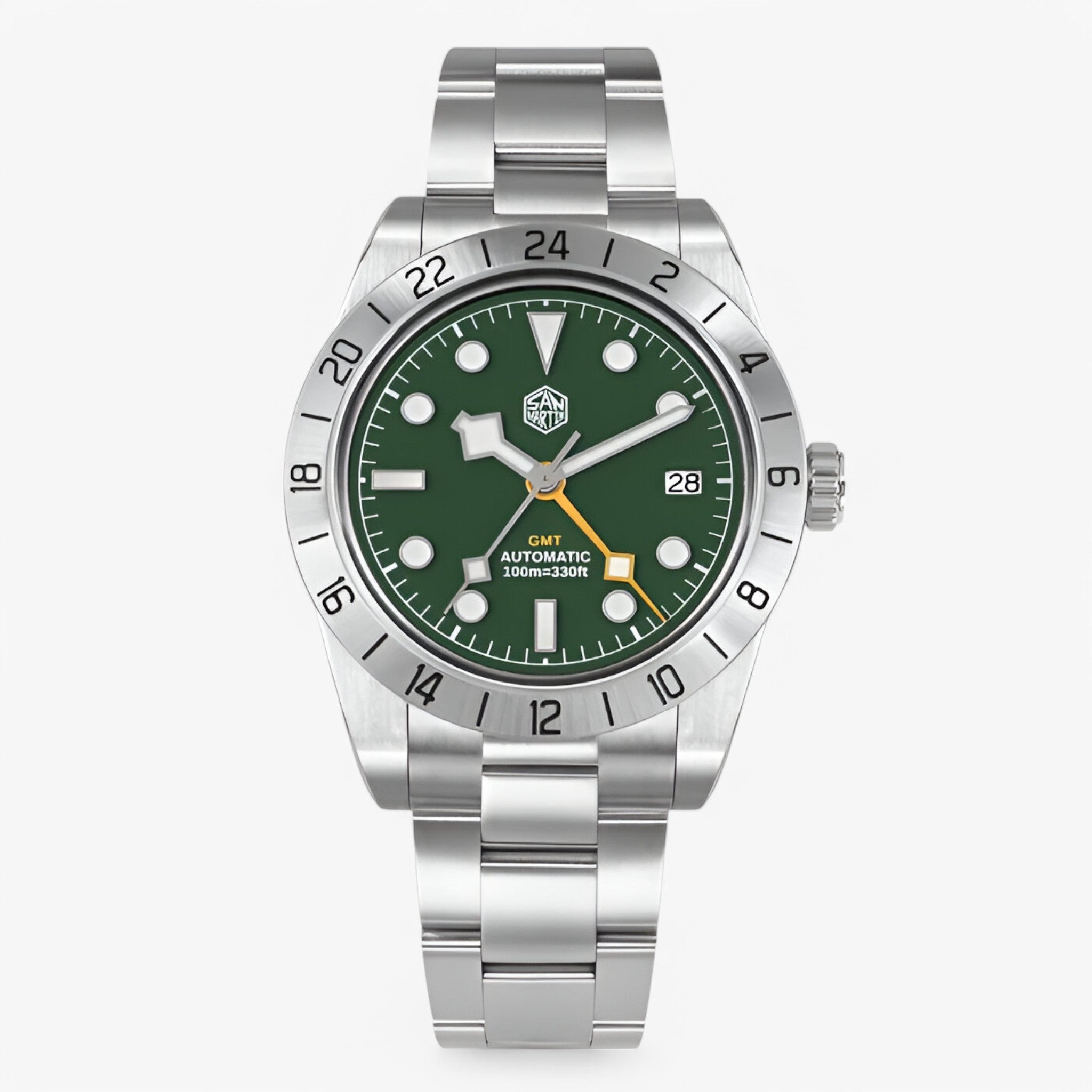 Anton | Orologio sportivo automatico GMT in acciaio - Green - - Concept Palermo