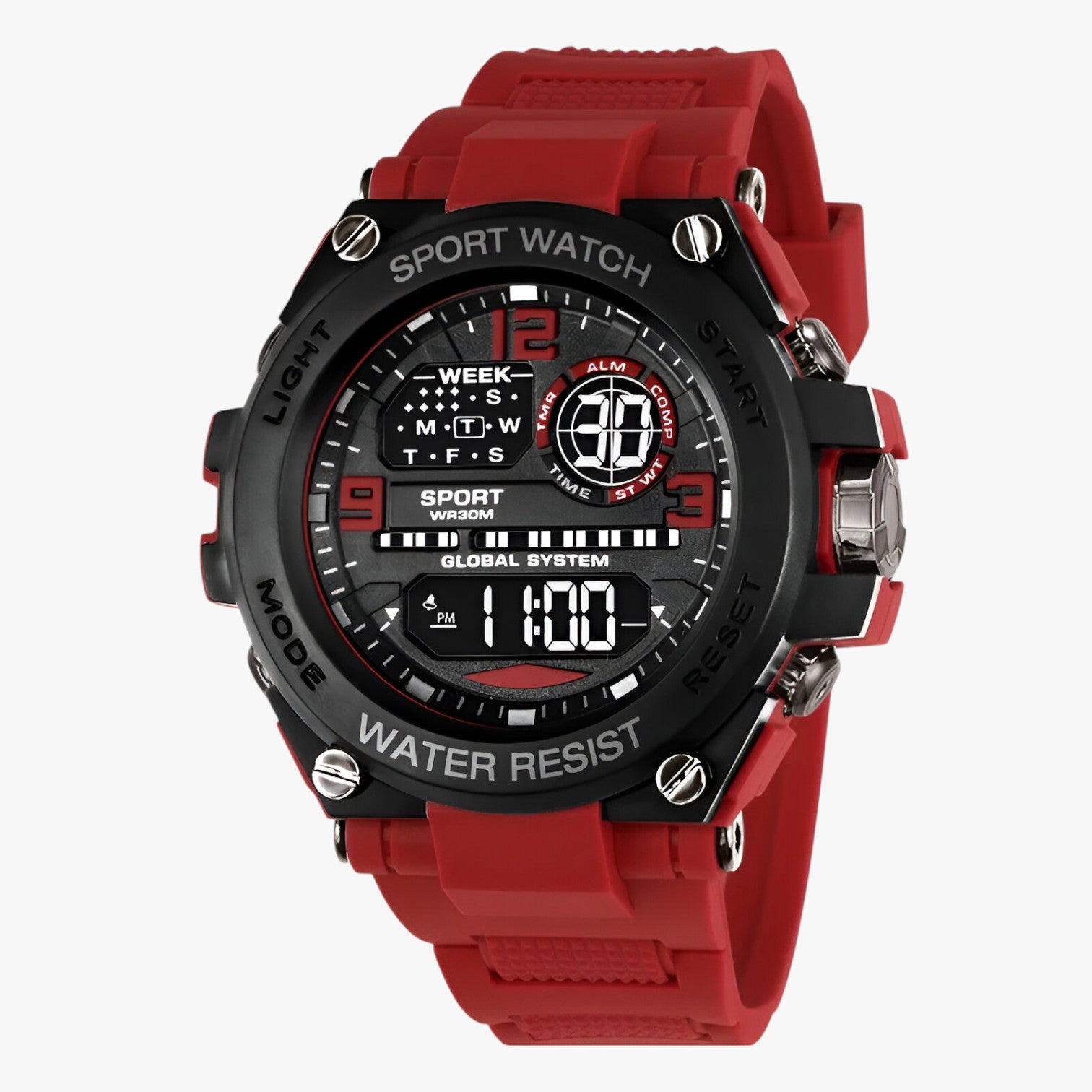 Kevin | Orologio sportivo impermeabile antiurto - Rosso No - watch watch for men watches WATCHES FOR MEN - Concept Palermo