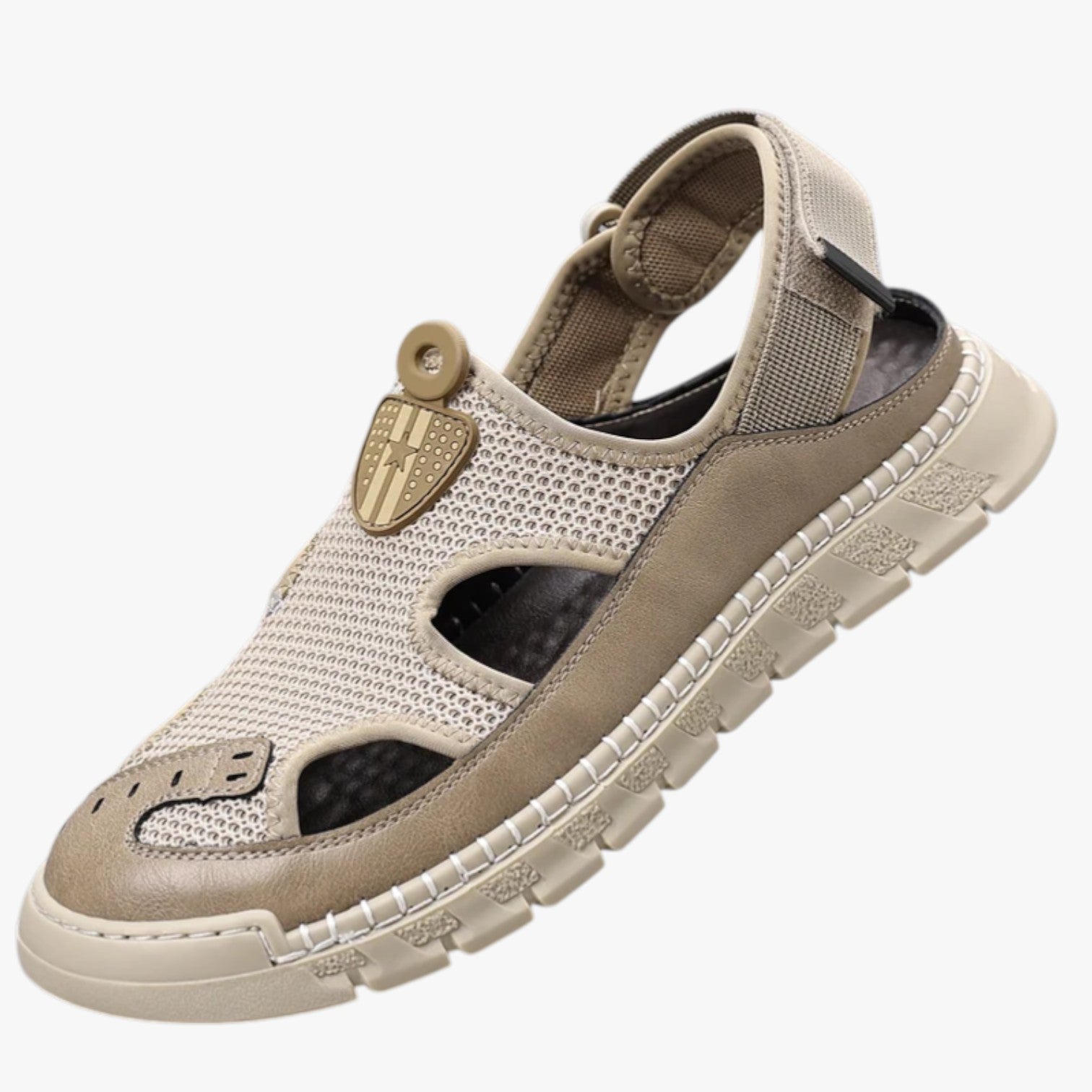 Aaron | Scarpe Estive Uomo Traspiranti, Antiscivolo e Ultra Comode - Khaki - breathable sandals casual sandals walking sandals - Concept Palermo