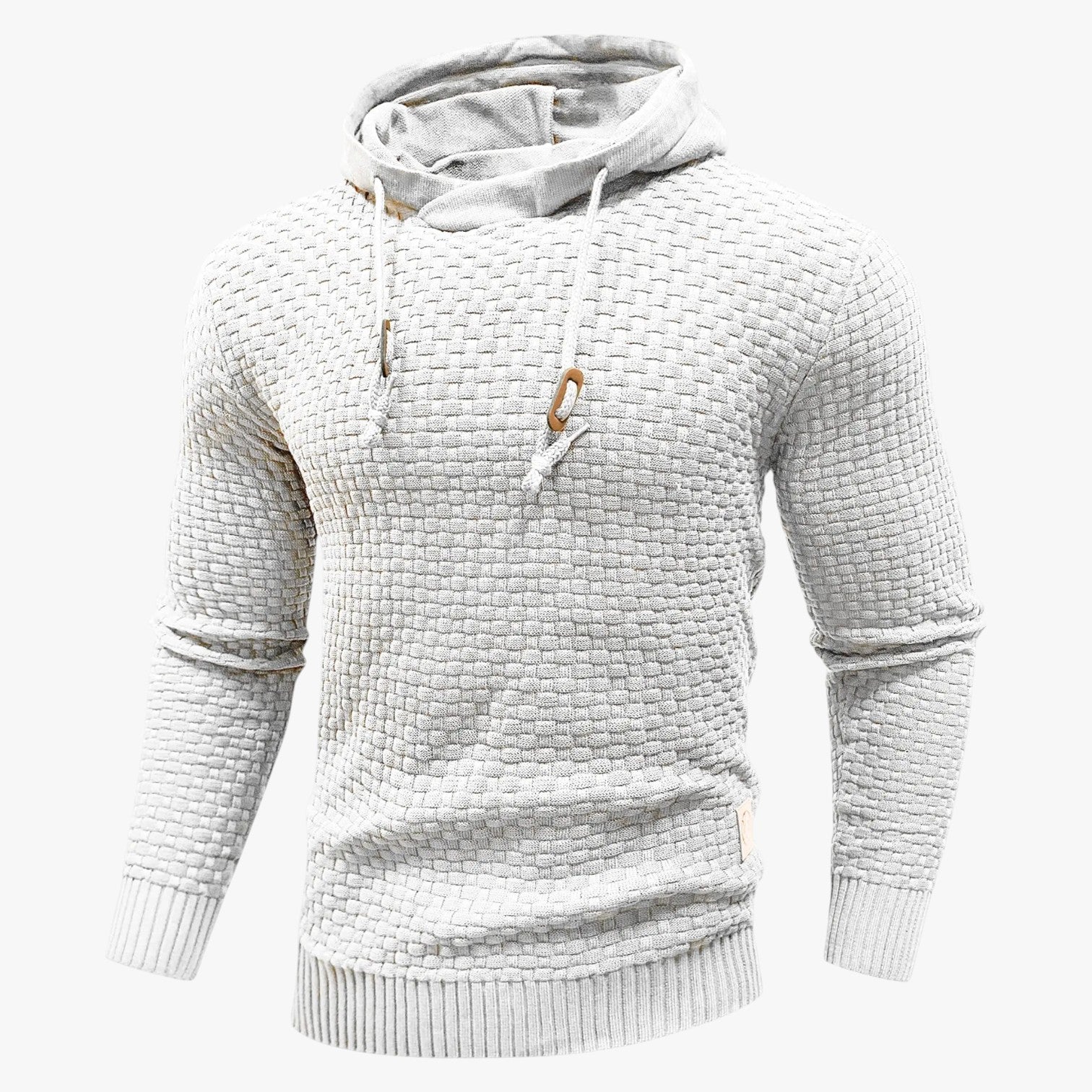 Aaron | Felpa con cappuccio oversize da uomo, casual e comoda, primaverile - White - Sweater sweater men sweaters - Concept Palermo