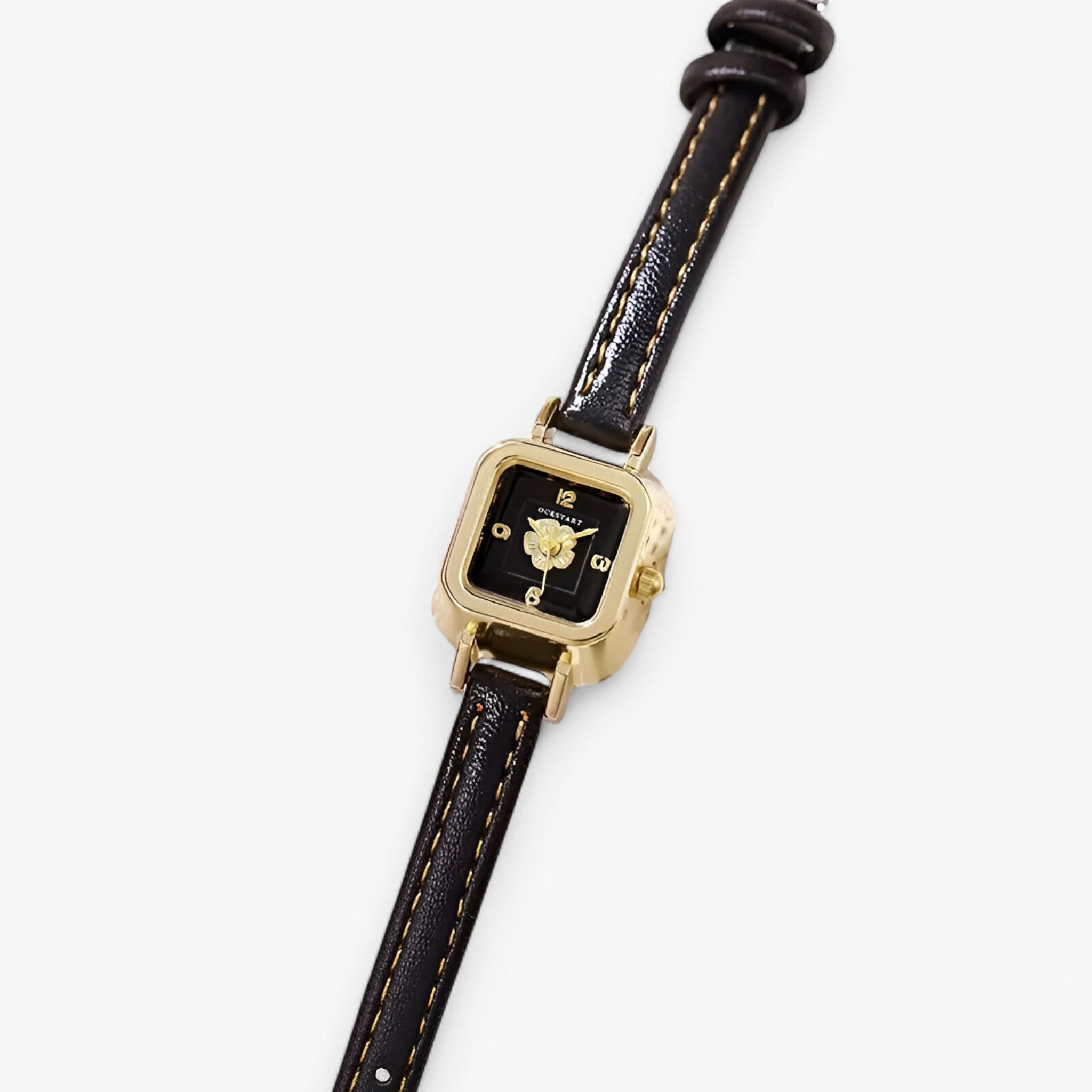 Carol | Orologio da donna al quarzo con quadrante floreale e cinturino in pelle sottile - - female watch watch for women - Concept Palermo