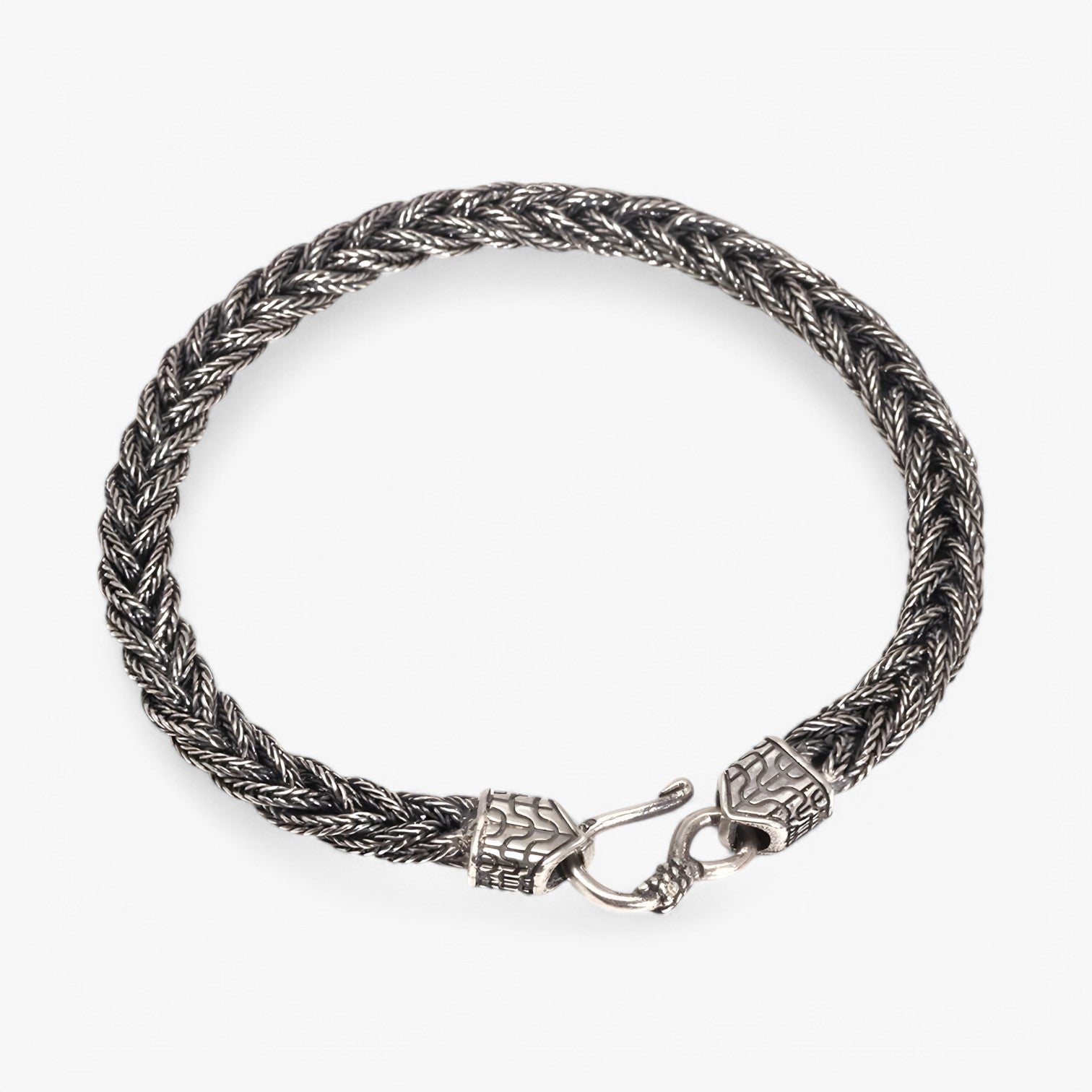 Konsta | Bracciale in Argento Vintage – Eleganza Robusta e Intrecciata a Mano - - BRACELET mens accessory mens bracelet - Concept Palermo