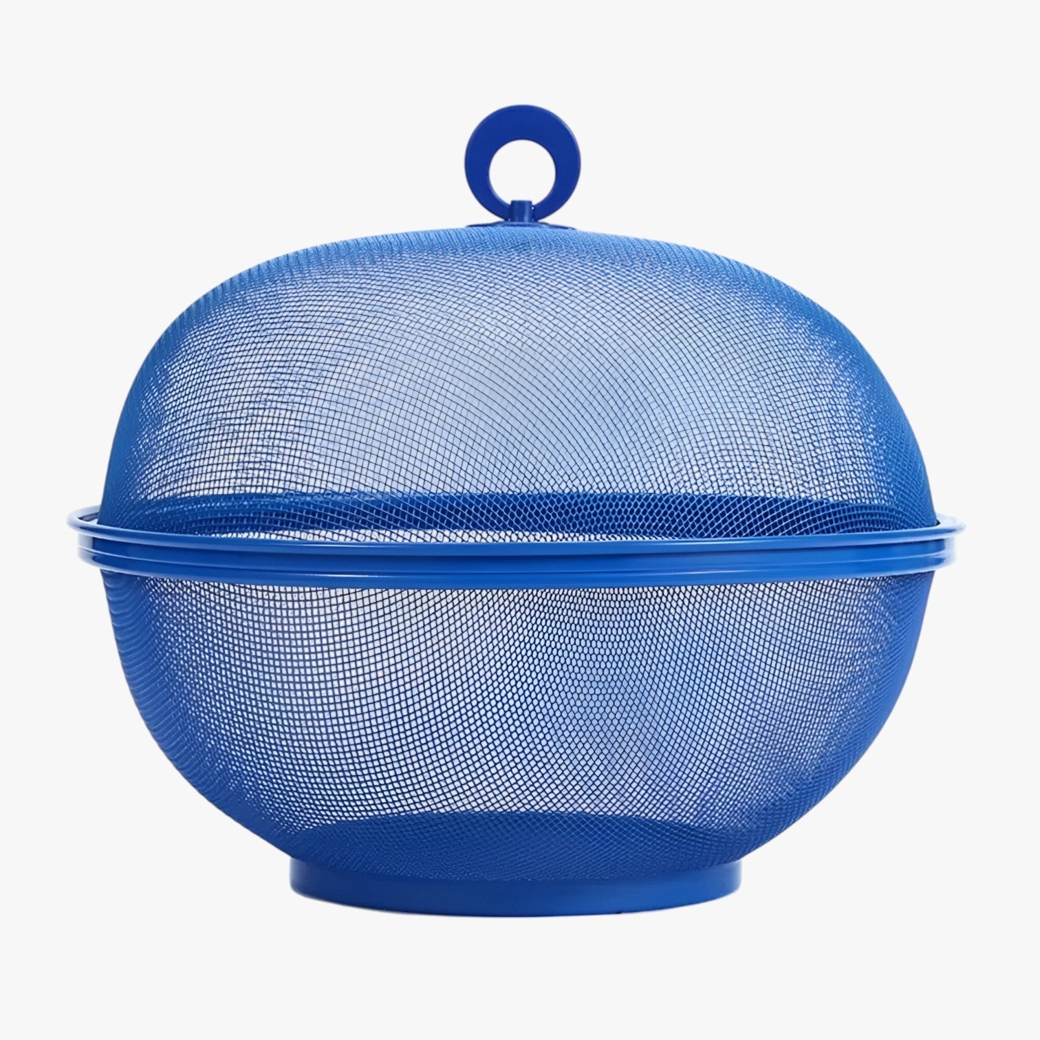 Edith | Vliegvrij & Ruim: Ciotola per frutta in acciaio inox con coperchio e grande capacità - Blu - Kitchen kitchen accessory kitchen tools - Concept Palermo