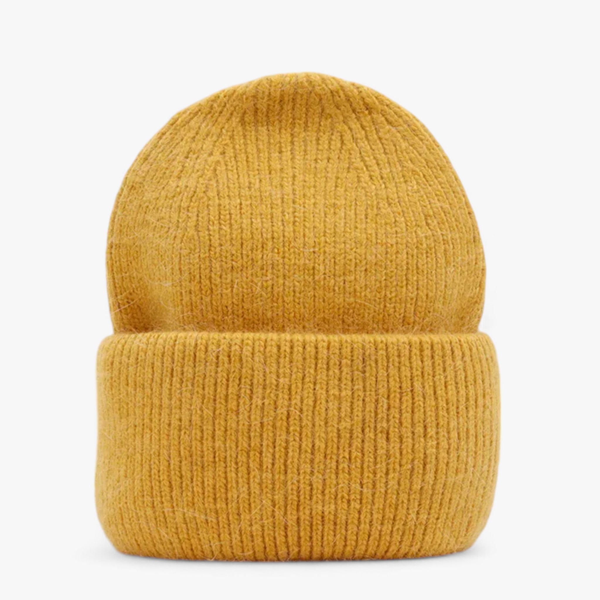 Elle | Cappello invernale: calore lussuoso con vera pelliccia di coniglio - Giallo 54cm-60cm - bucket hats hat Sun Hats - Concept Palermo